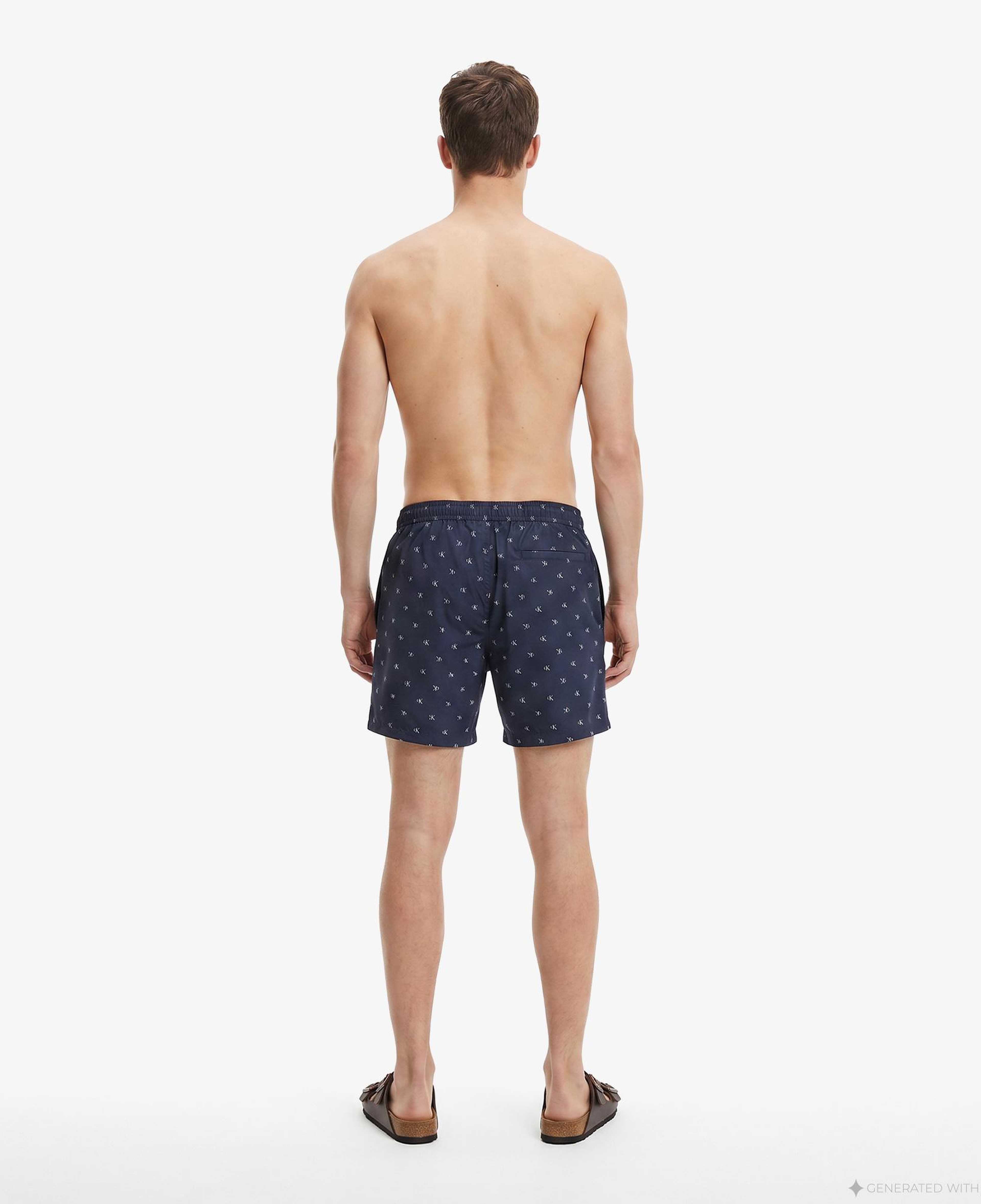 Calvin Klein Medium Drawstring Covered Erkek Mavi Deniz Şortu
