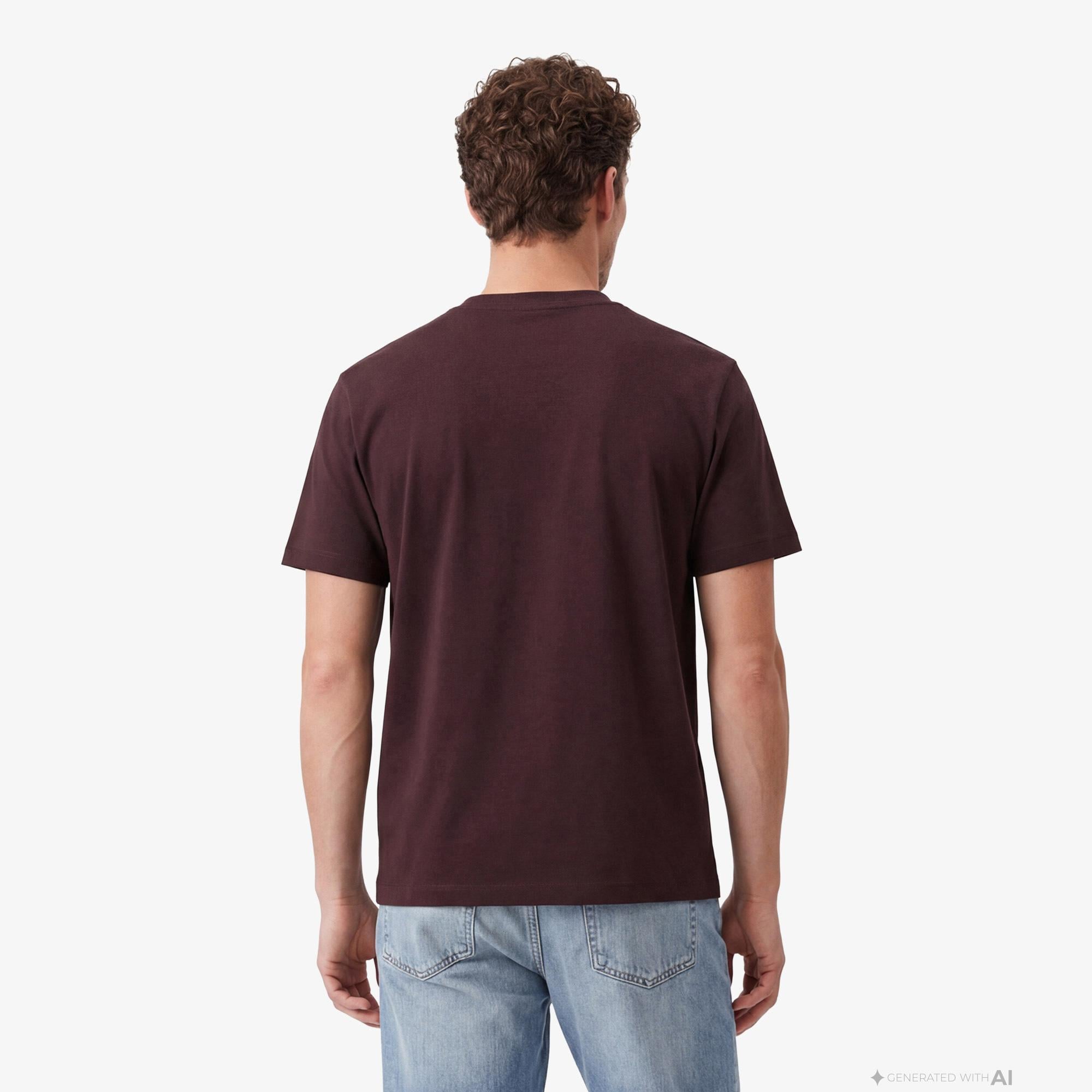 Calvin Klein Easy Monogram Erkek Kahverengi T-Shirt