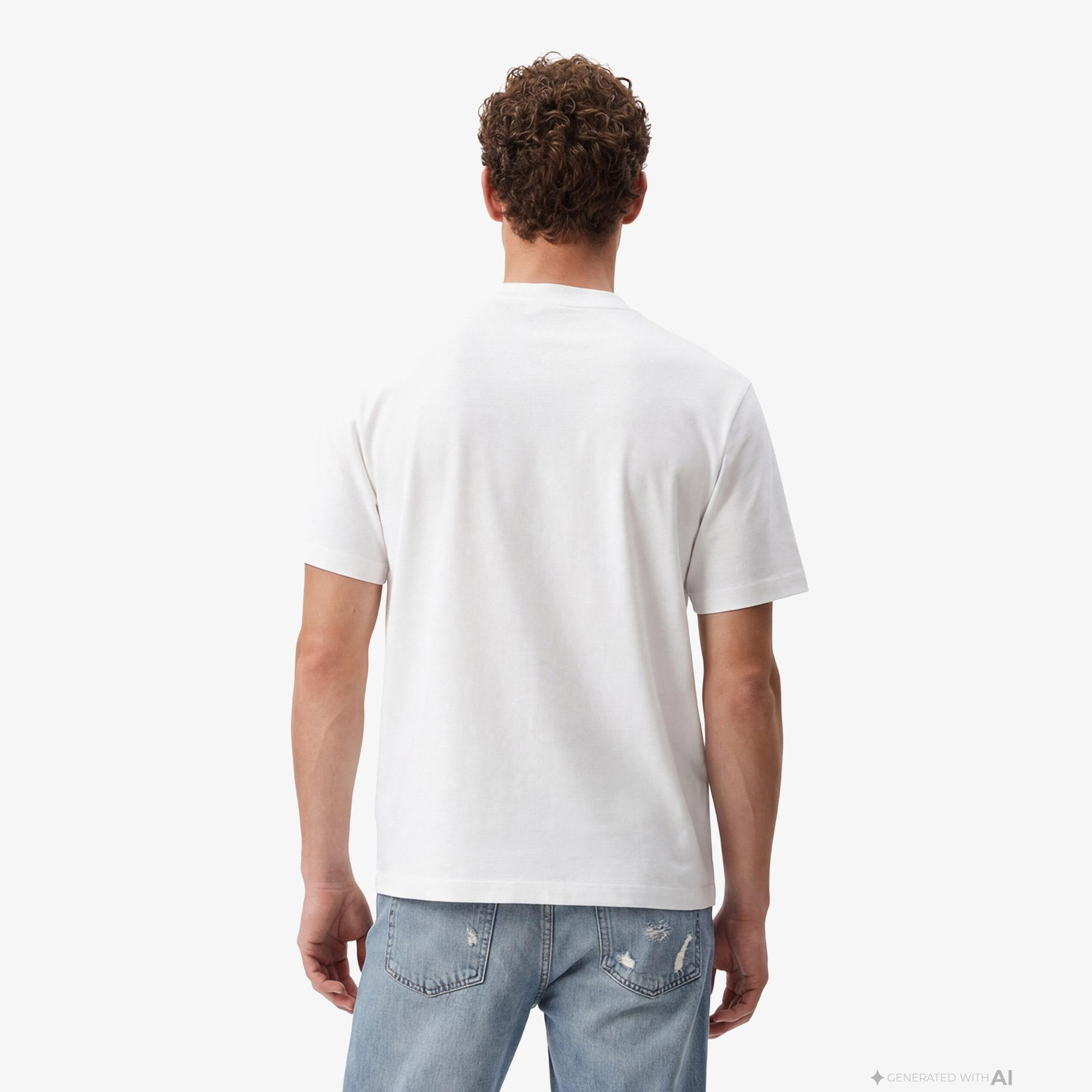 Calvin Klein 20S Matches Grap Erkek Beyaz T-Shirt