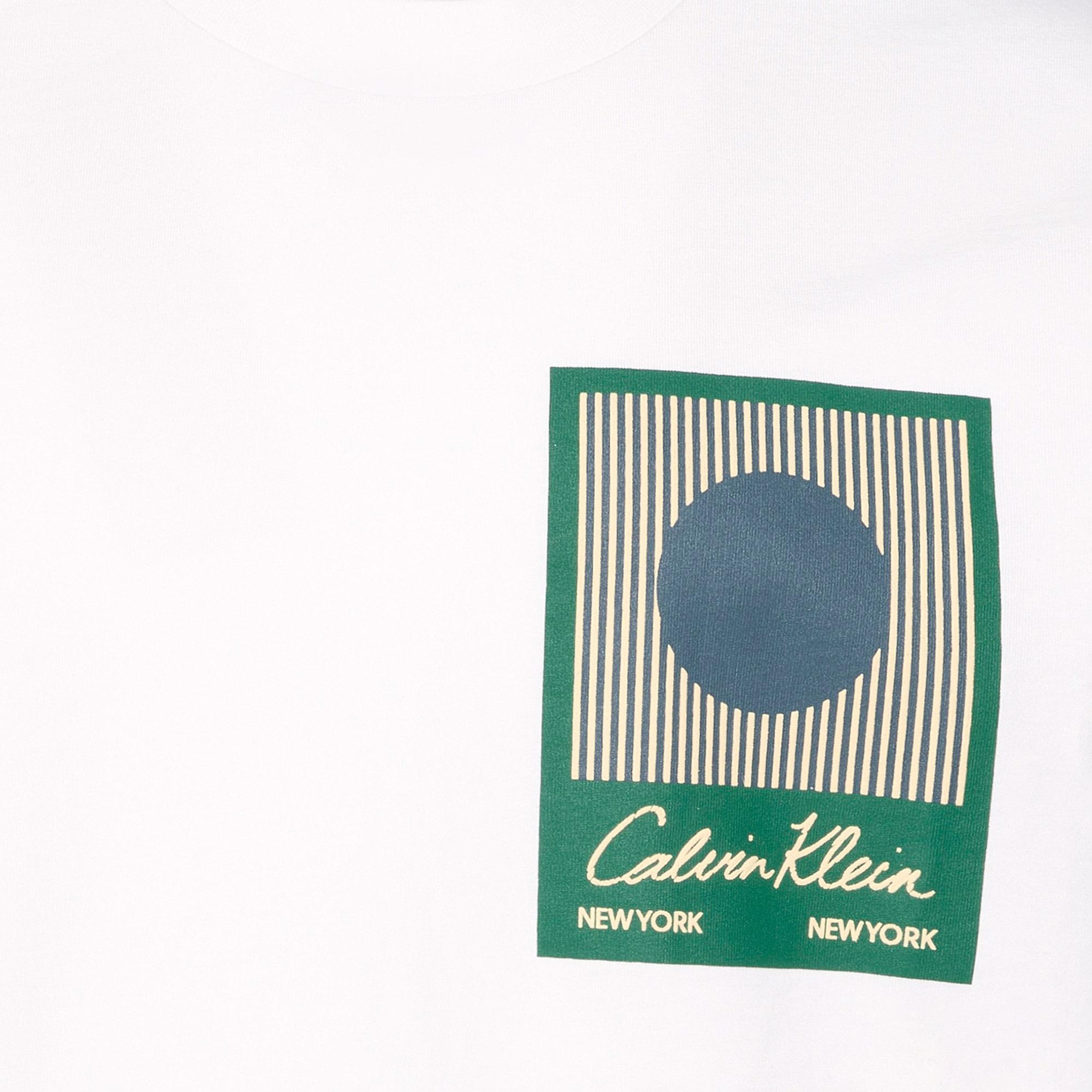 Calvin Klein 20S Matches Grap Erkek Beyaz T-Shirt