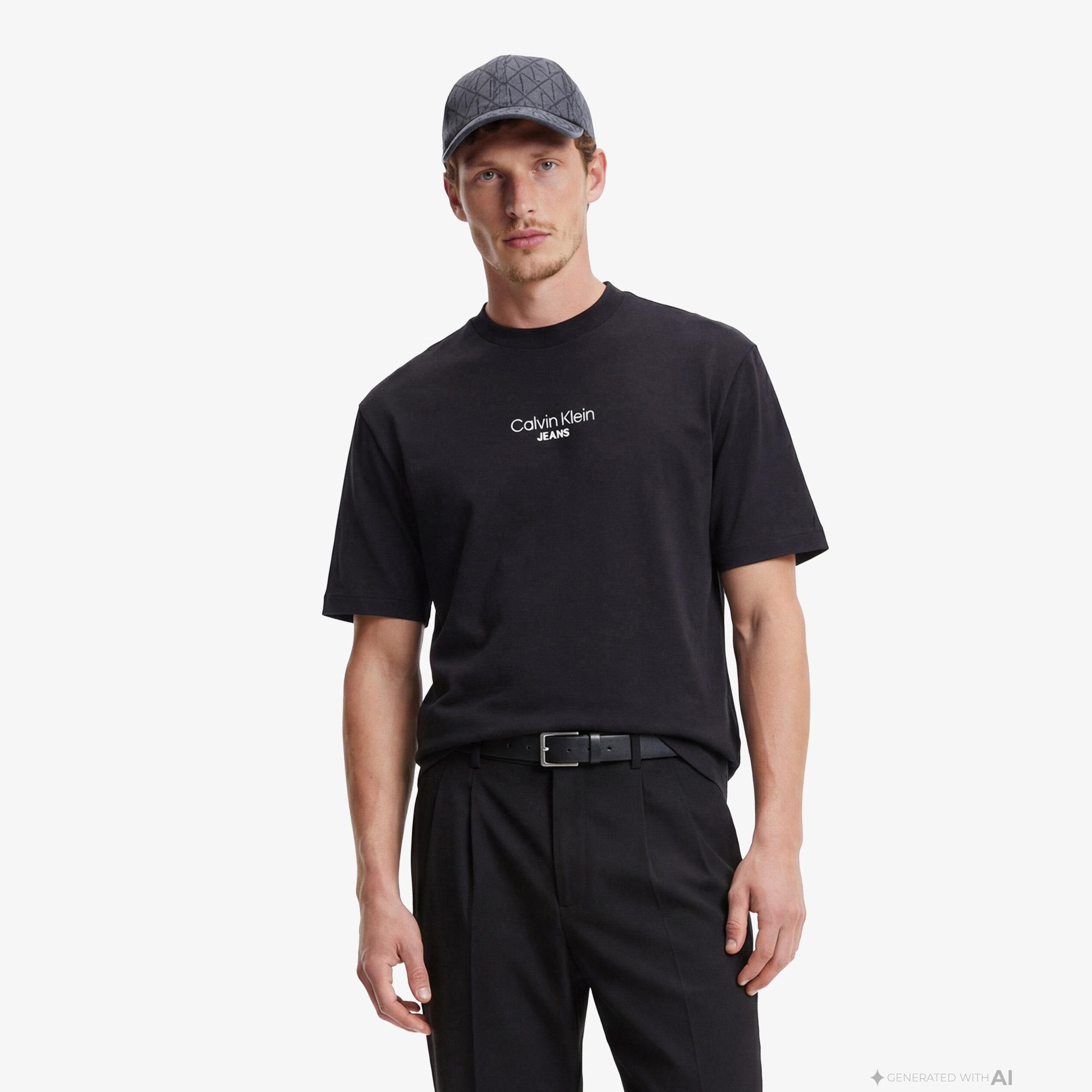 Calvin Klein Relaxed Fit Graphic Erkek Siyah T-Shirt