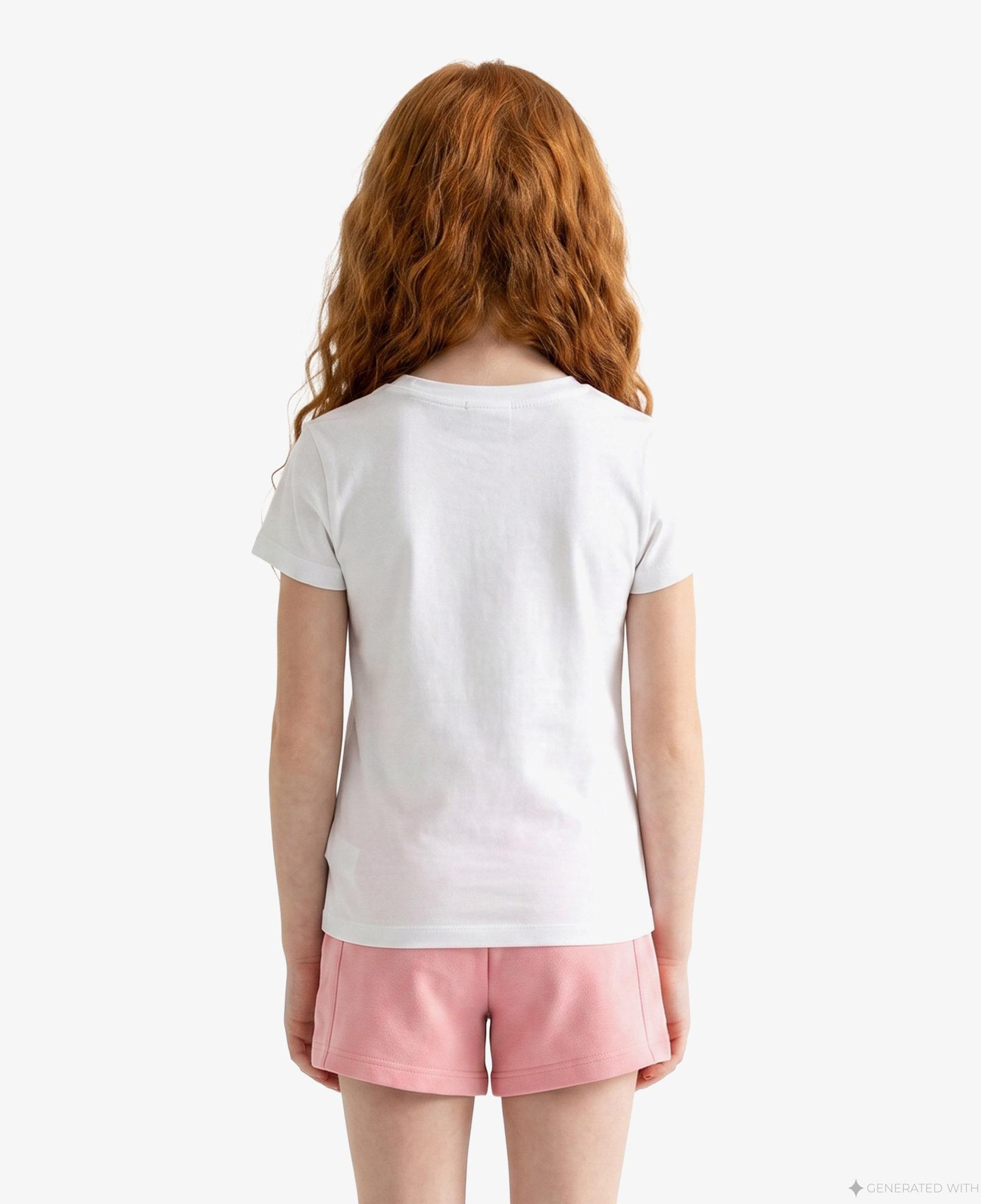 Calvin Klein Script Logo Slim Çocuk Beyaz T-Shirt