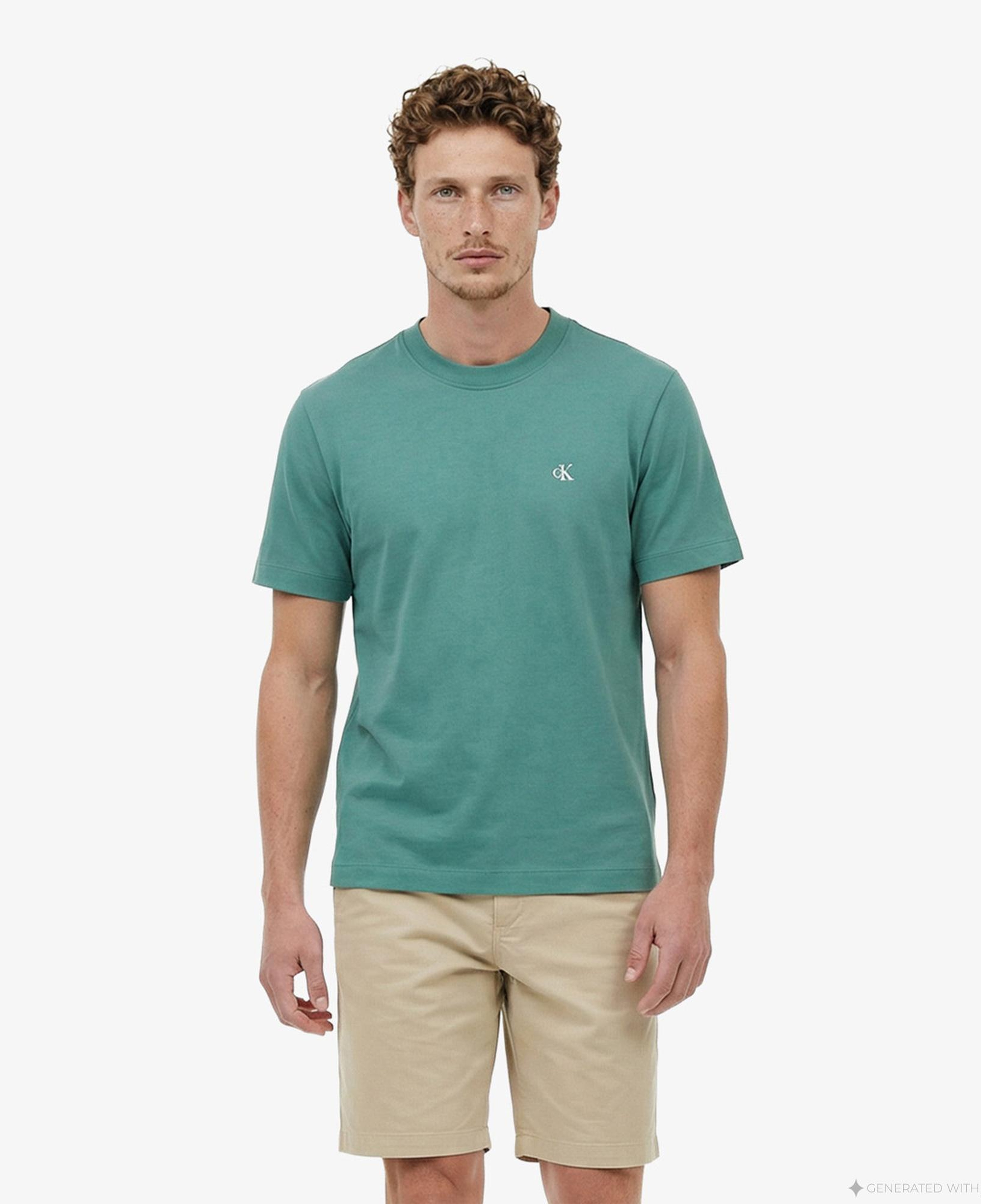Calvin Klein Easy Monogram Erkek Yeşil T-Shirt