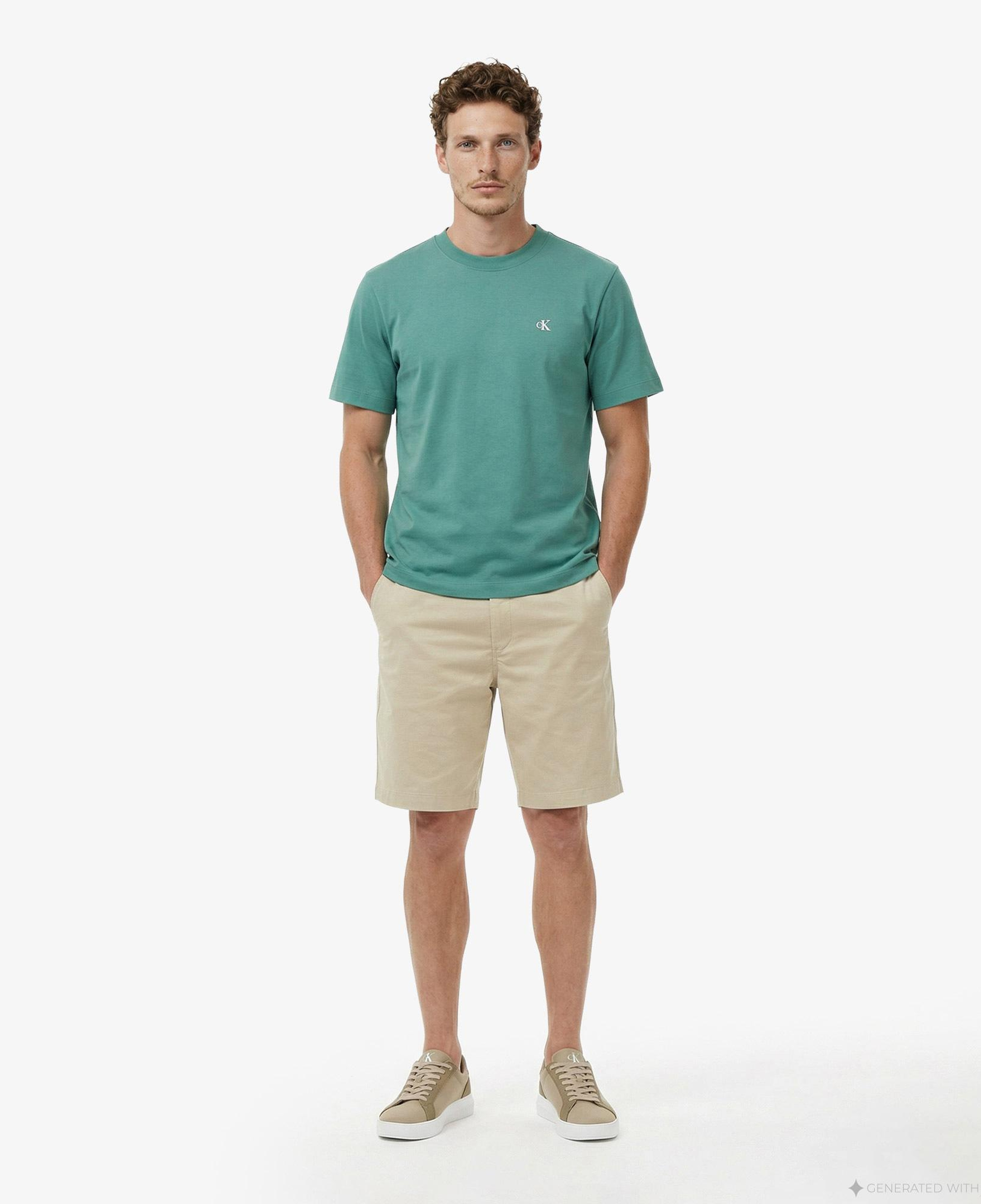 Calvin Klein Easy Monogram Erkek Yeşil T-Shirt