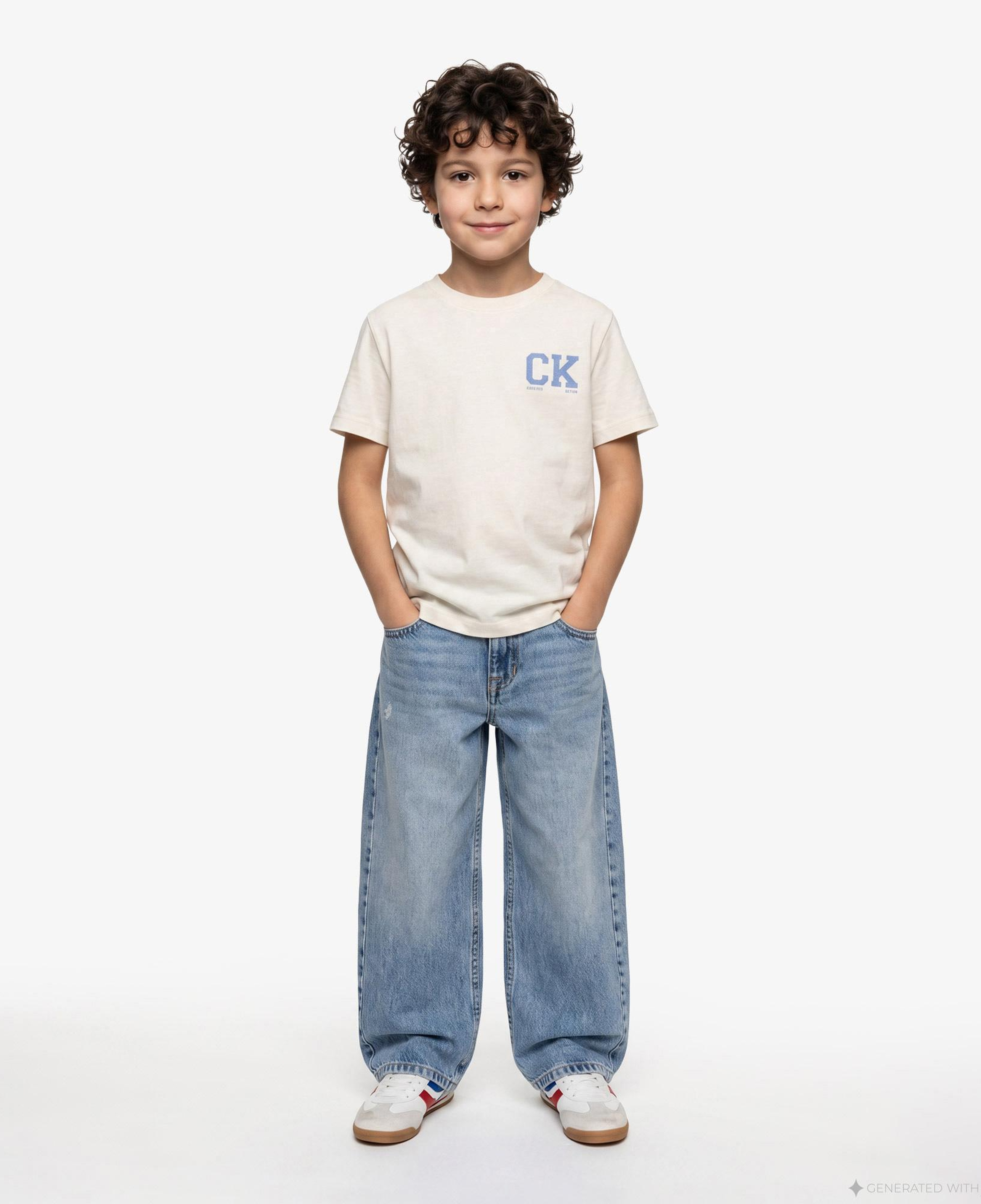 Calvin Klein Chest Logo Çocuk Sarı T-Shirt