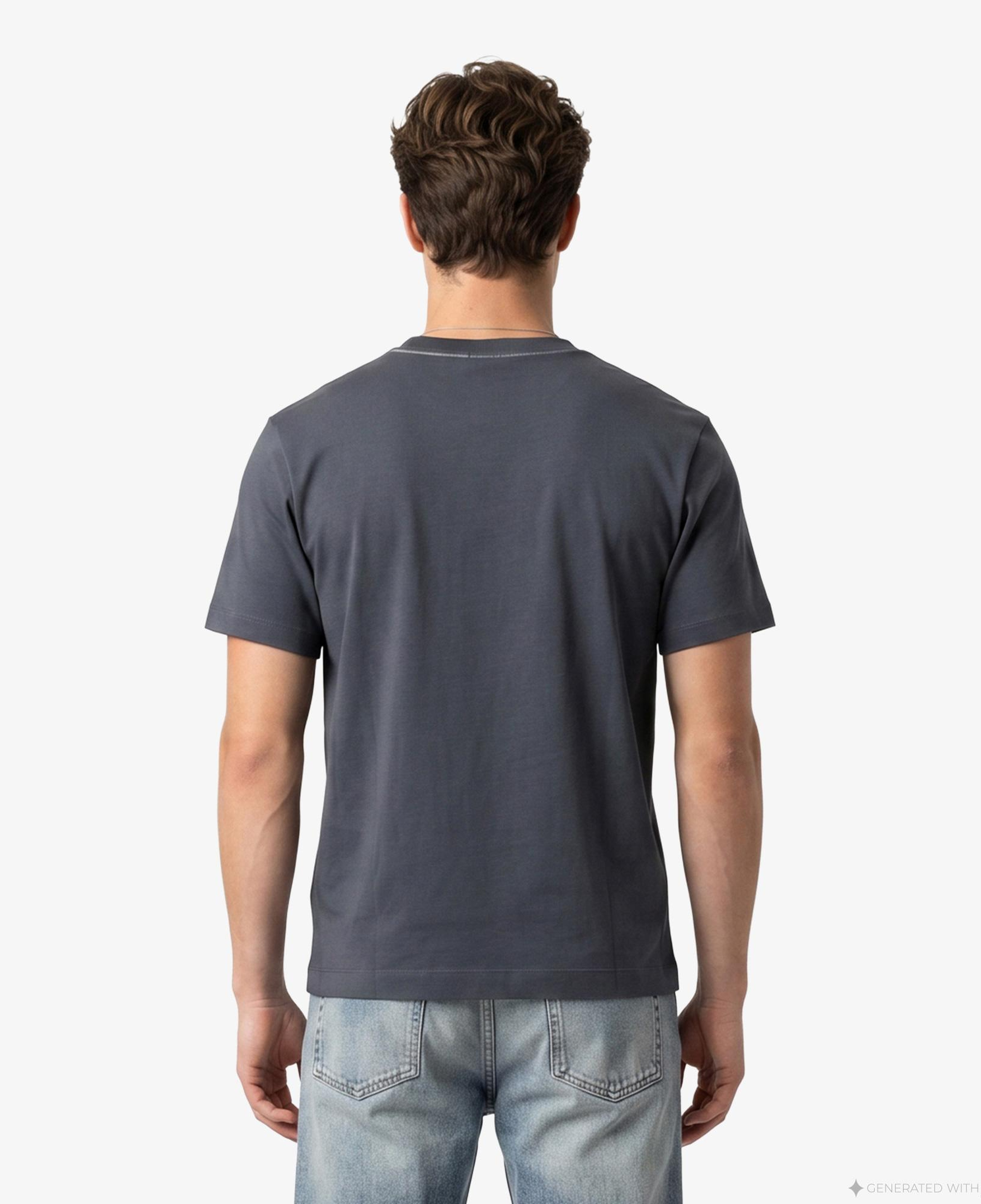 Calvin Klein Contrast Collar Stitch Crewnk Erkek Gri T-Shirt