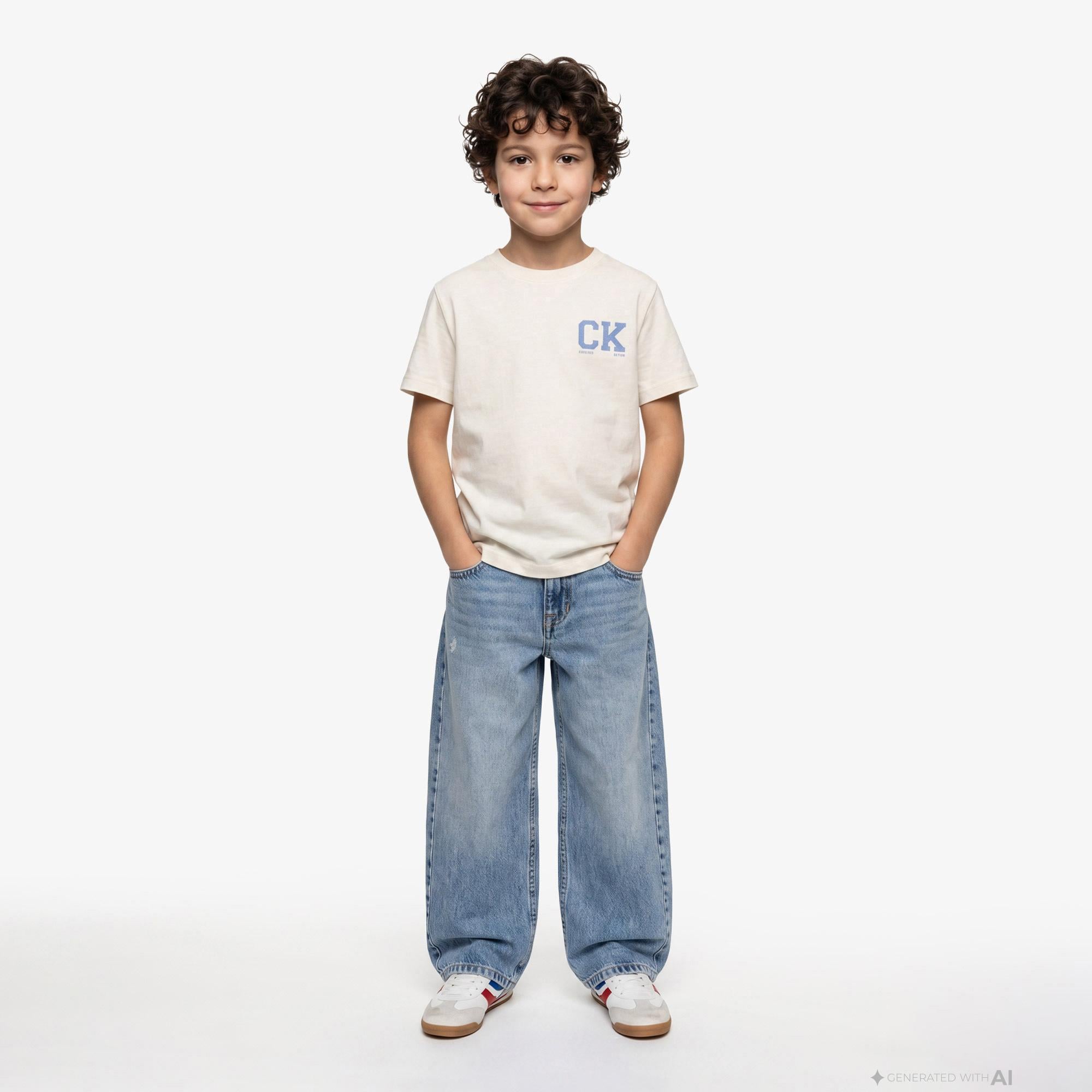 Calvin Klein Chest Logo Çocuk Sarı T-Shirt