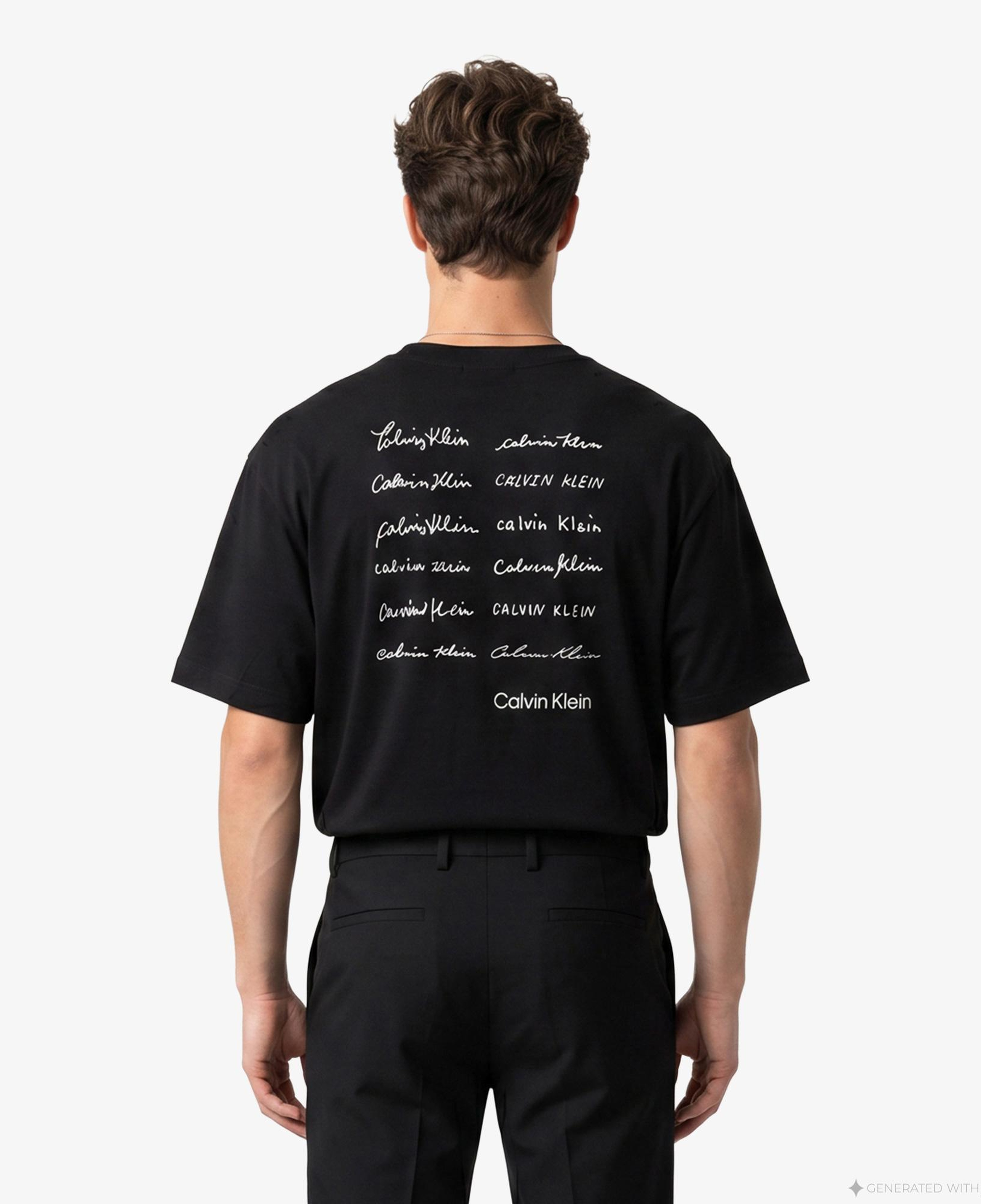 Calvin Klein April Graphic Seasonal Erkek Siyah T-Shirt
