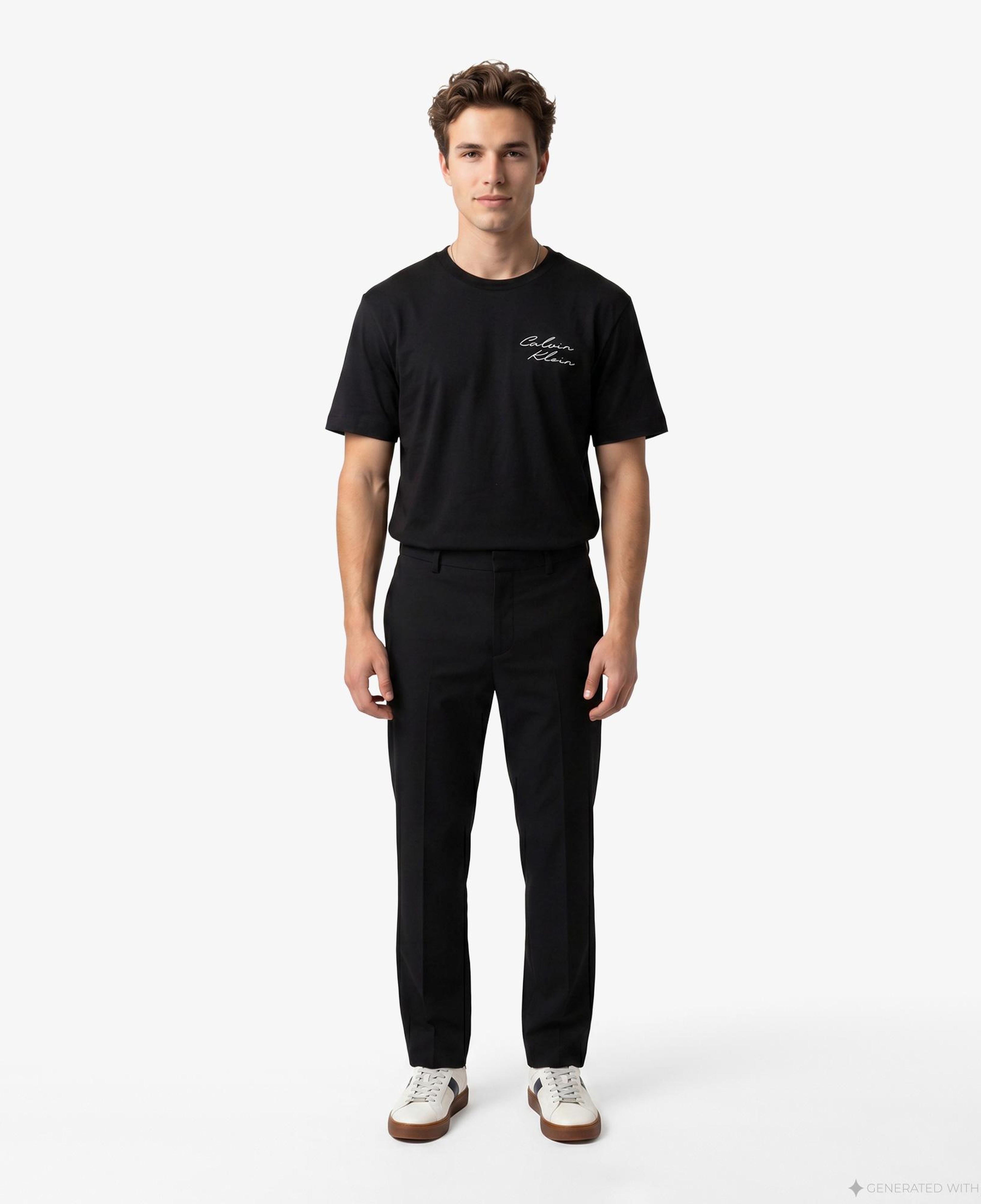 Calvin Klein April Graphic Seasonal Erkek Siyah T-Shirt