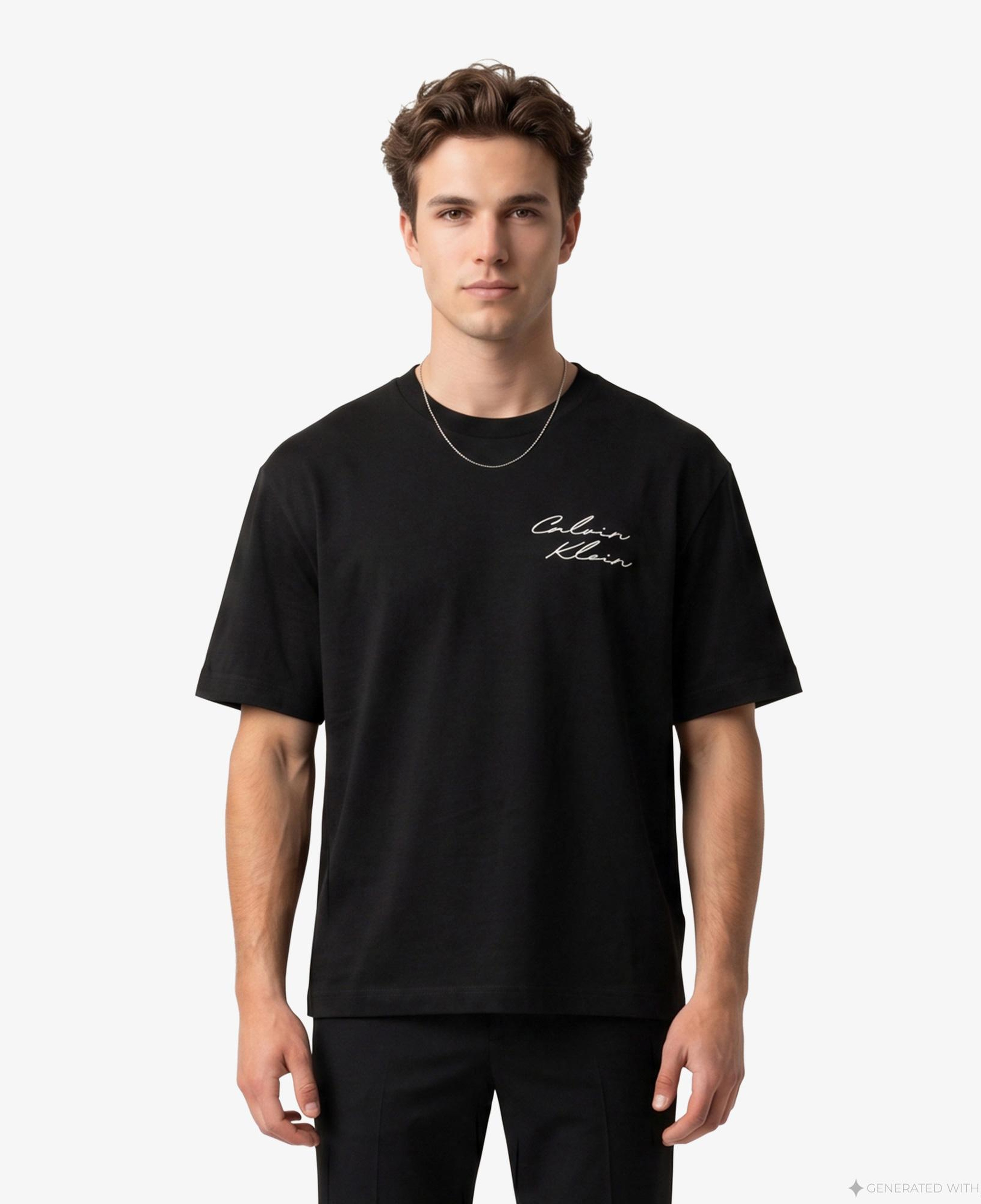 Calvin Klein April Graphic Seasonal Erkek Siyah T-Shirt