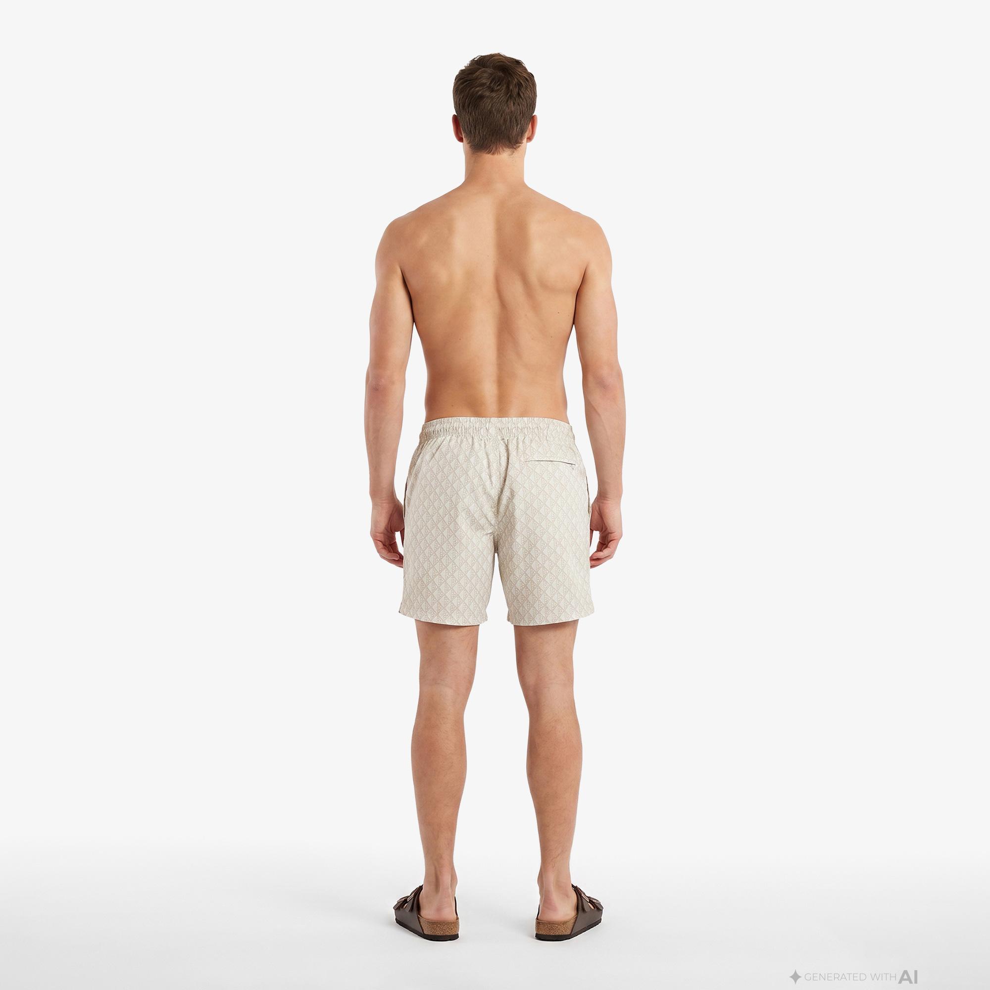 Calvin Klein Medium Drawstring Covered Erkek Haki Deniz Şortu