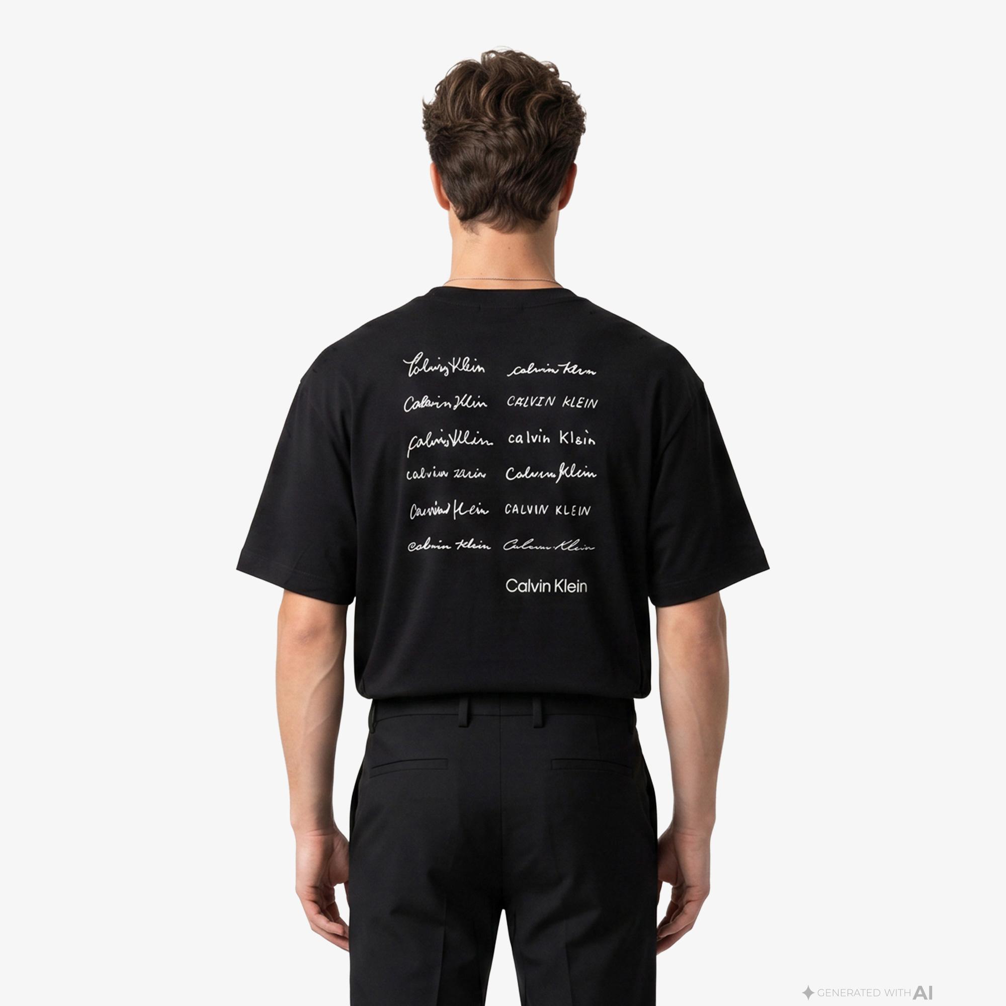 Calvin Klein April Graphic Seasonal Erkek Siyah T-Shirt