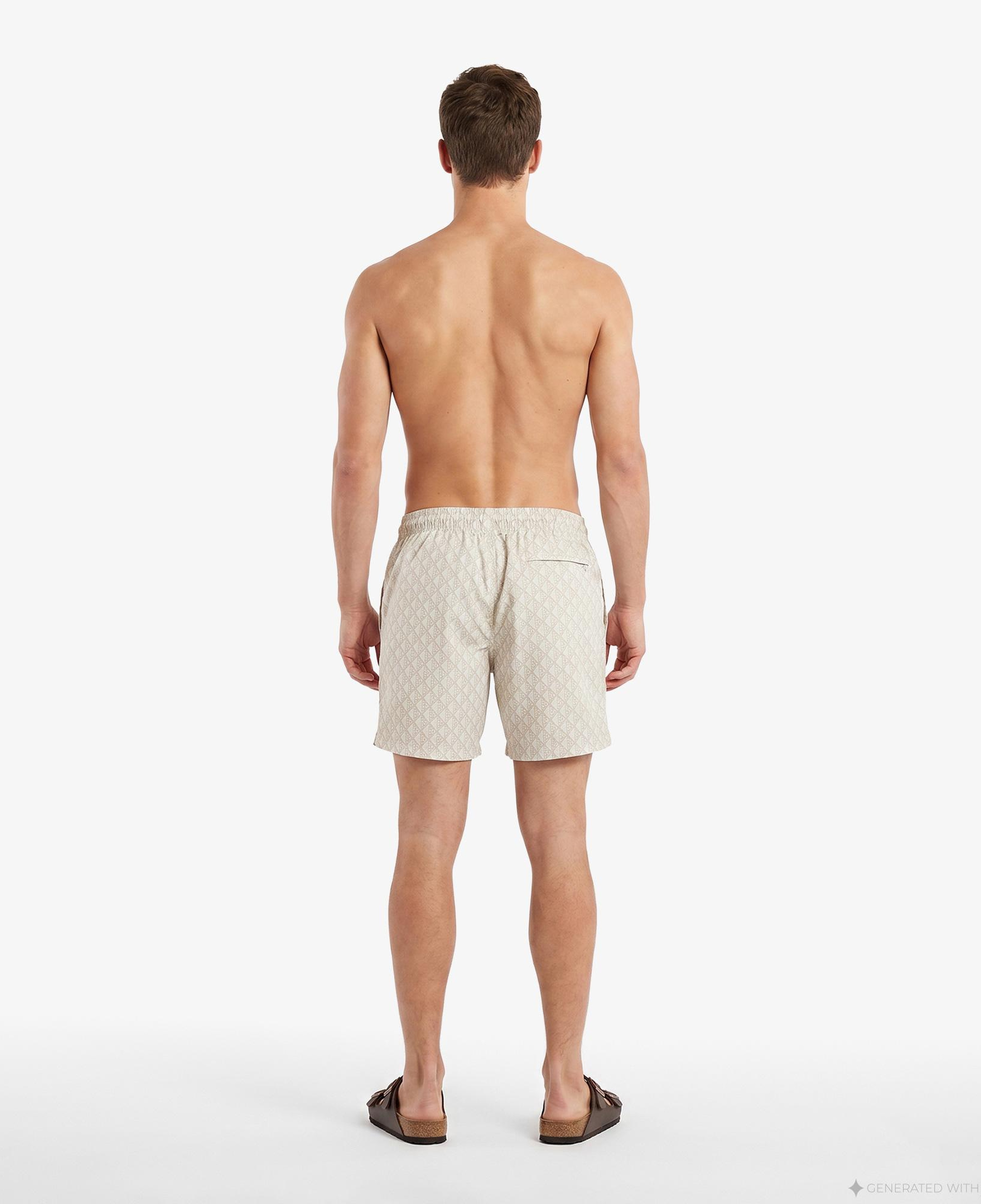 Calvin Klein Medium Drawstring Covered Erkek Haki Deniz Şortu