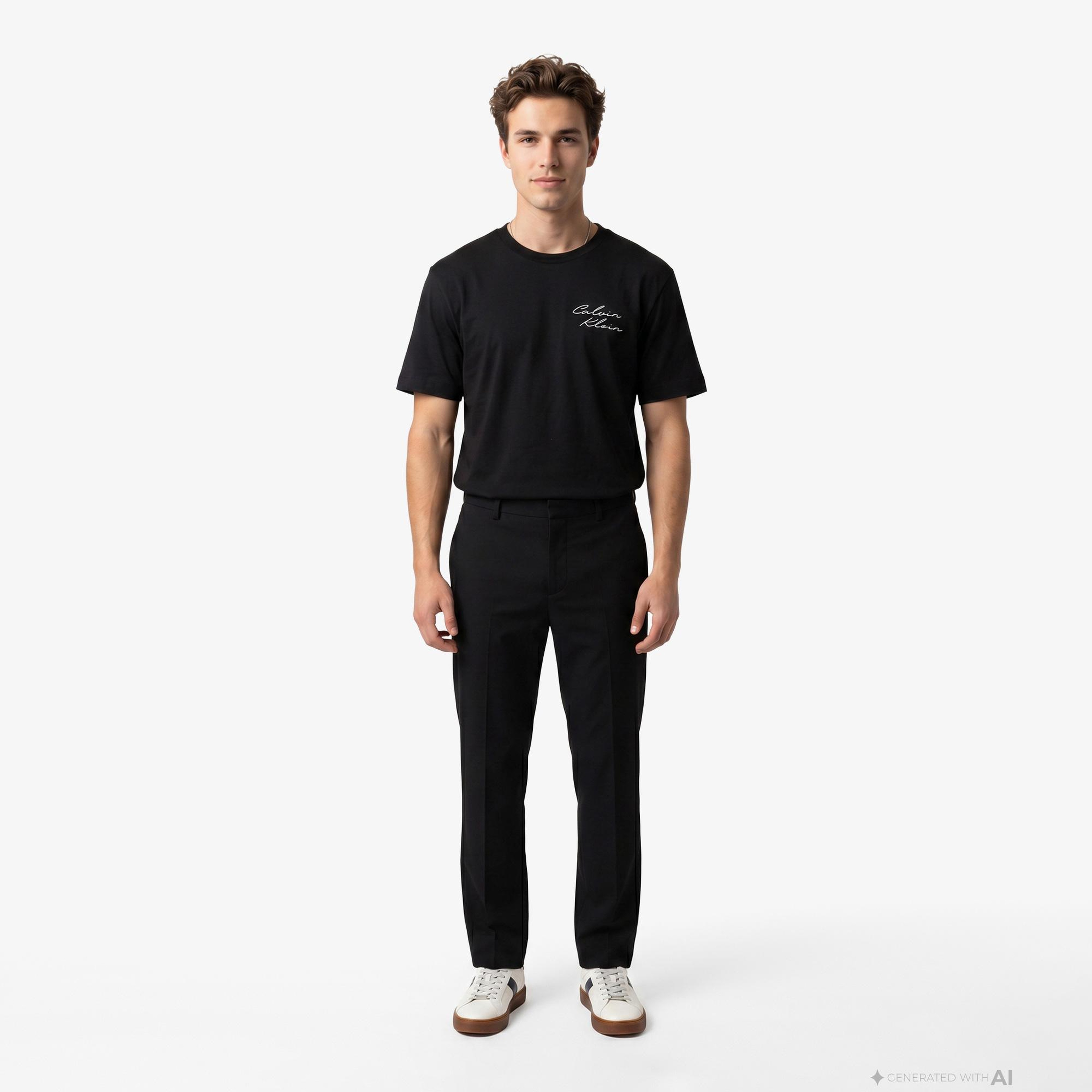 Calvin Klein April Graphic Seasonal Erkek Siyah T-Shirt