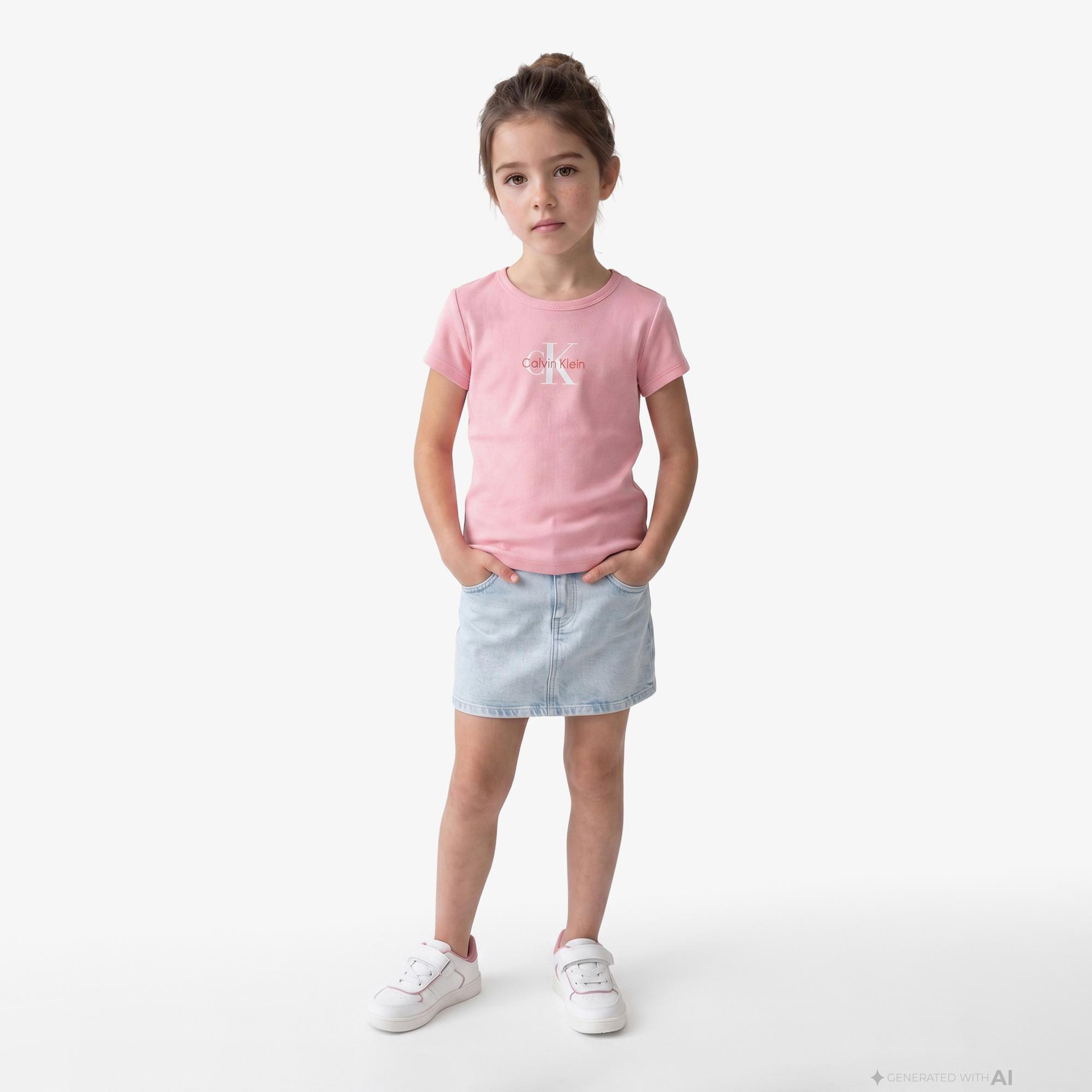 Calvin Klein Monologo Baby Çocuk Pembe T-Shirt