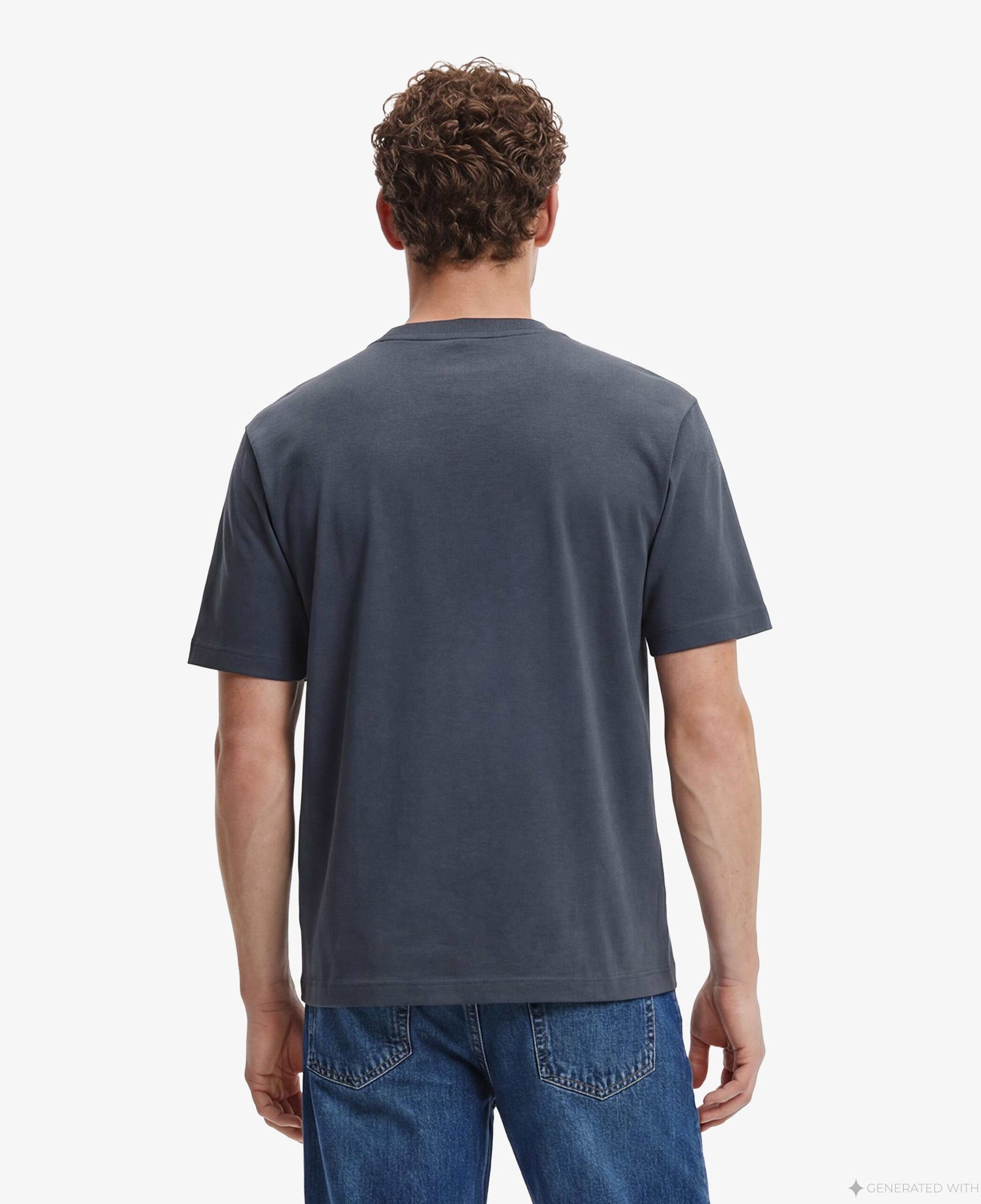 Calvin Klein Tricolor Monologo Graphic Erkek Mavi T-Shirt