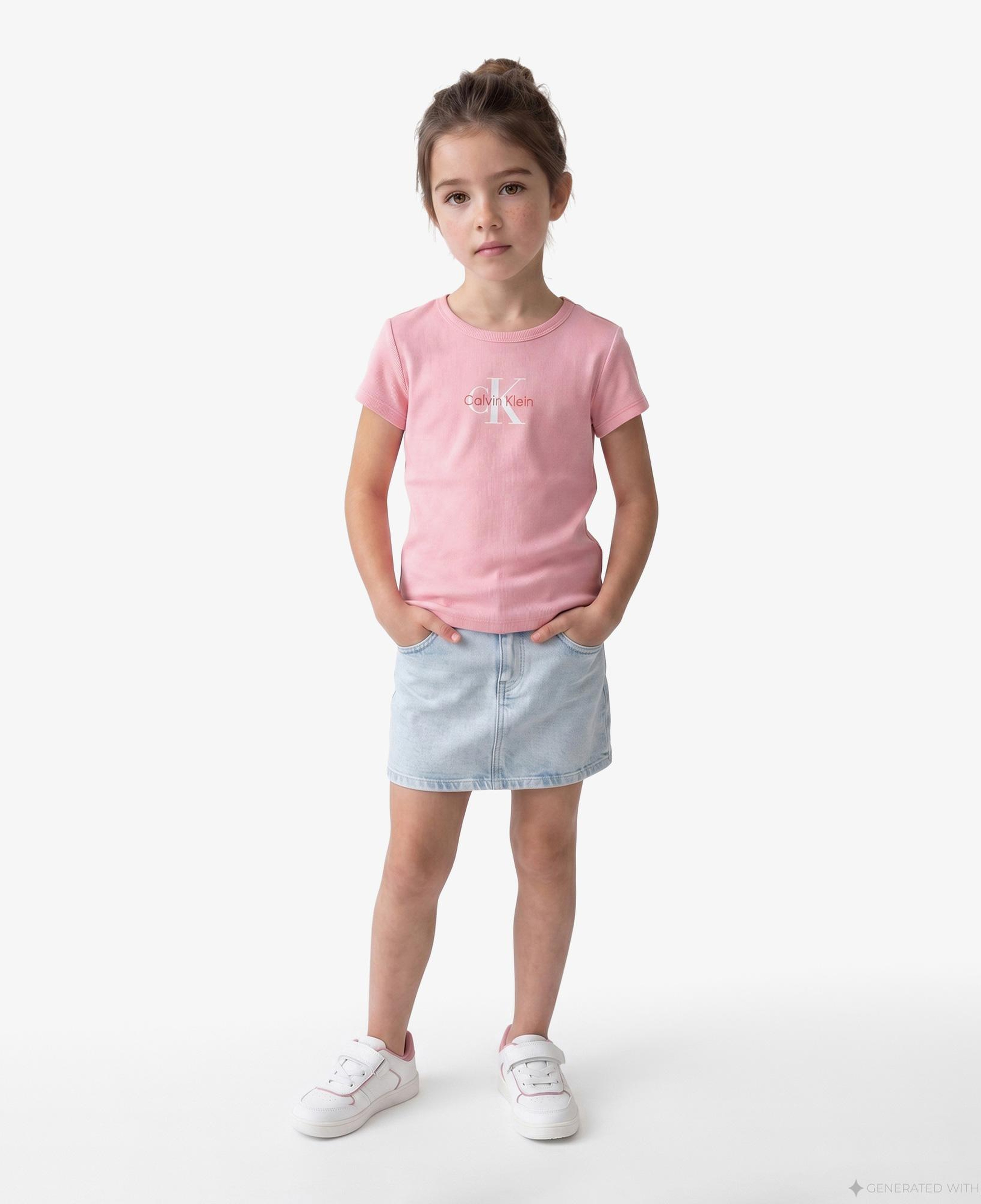 Calvin Klein Monologo Baby Çocuk Pembe T-Shirt
