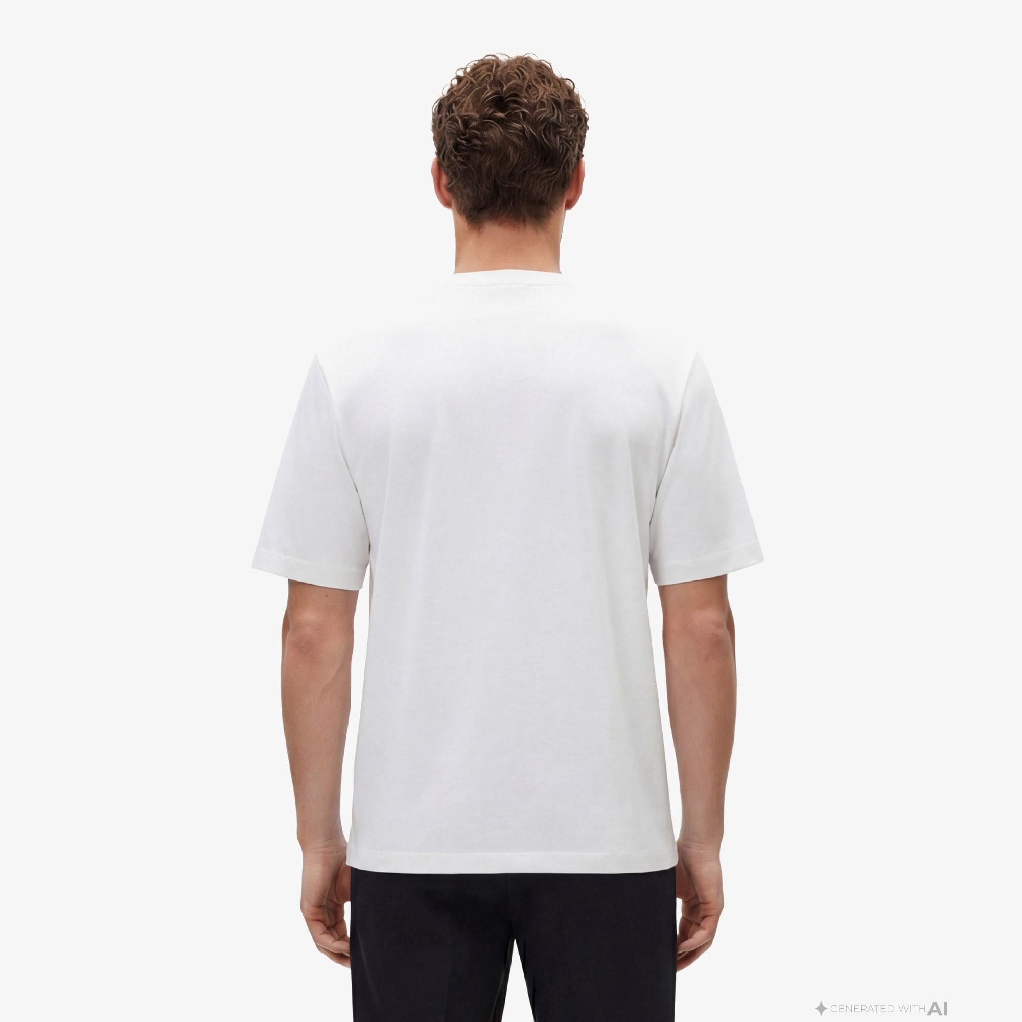 Calvin Klein Relaxed Standard Logo Crewnk Erkek Beyaz T-Shirt