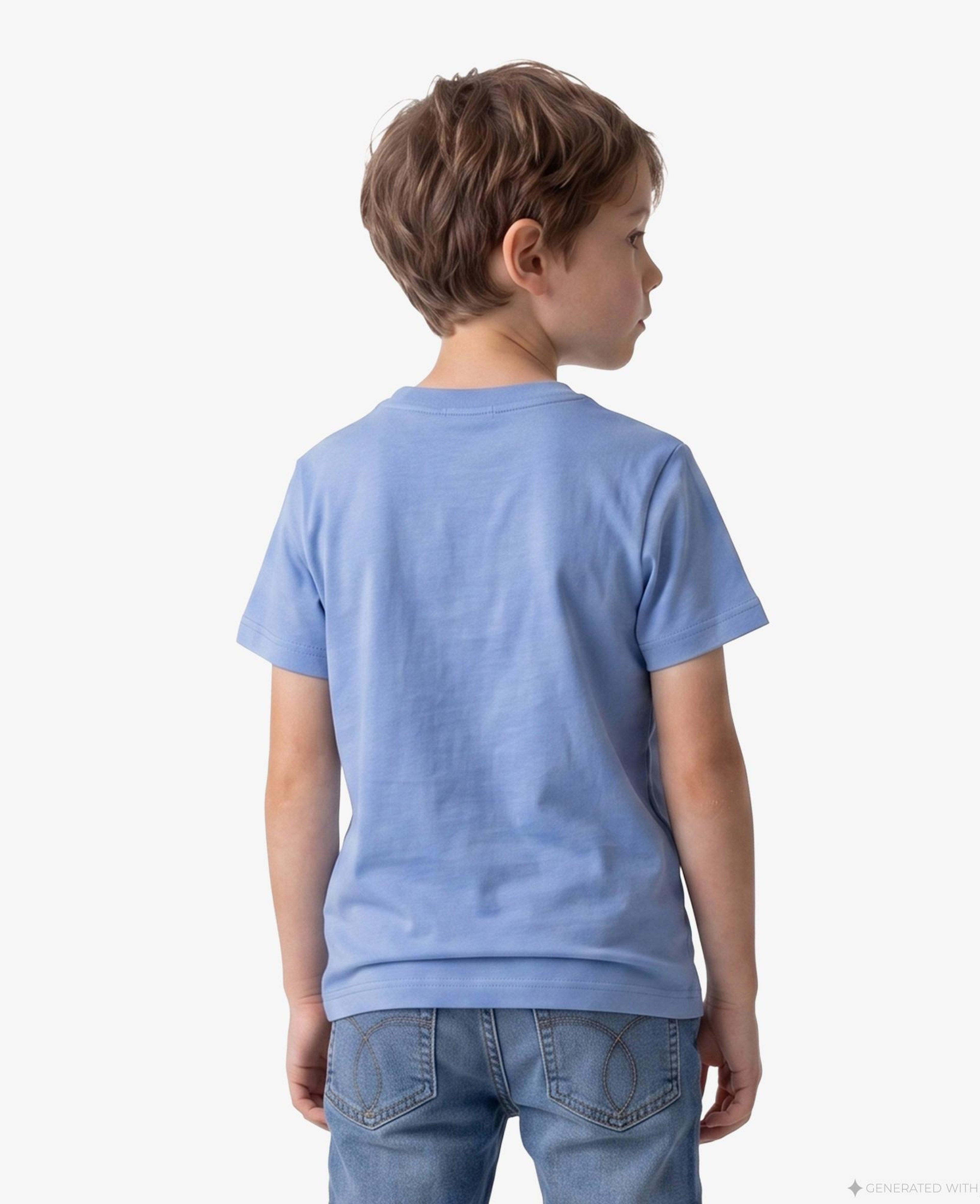 Calvin Klein Logo Çocuk Mavi T-Shirt