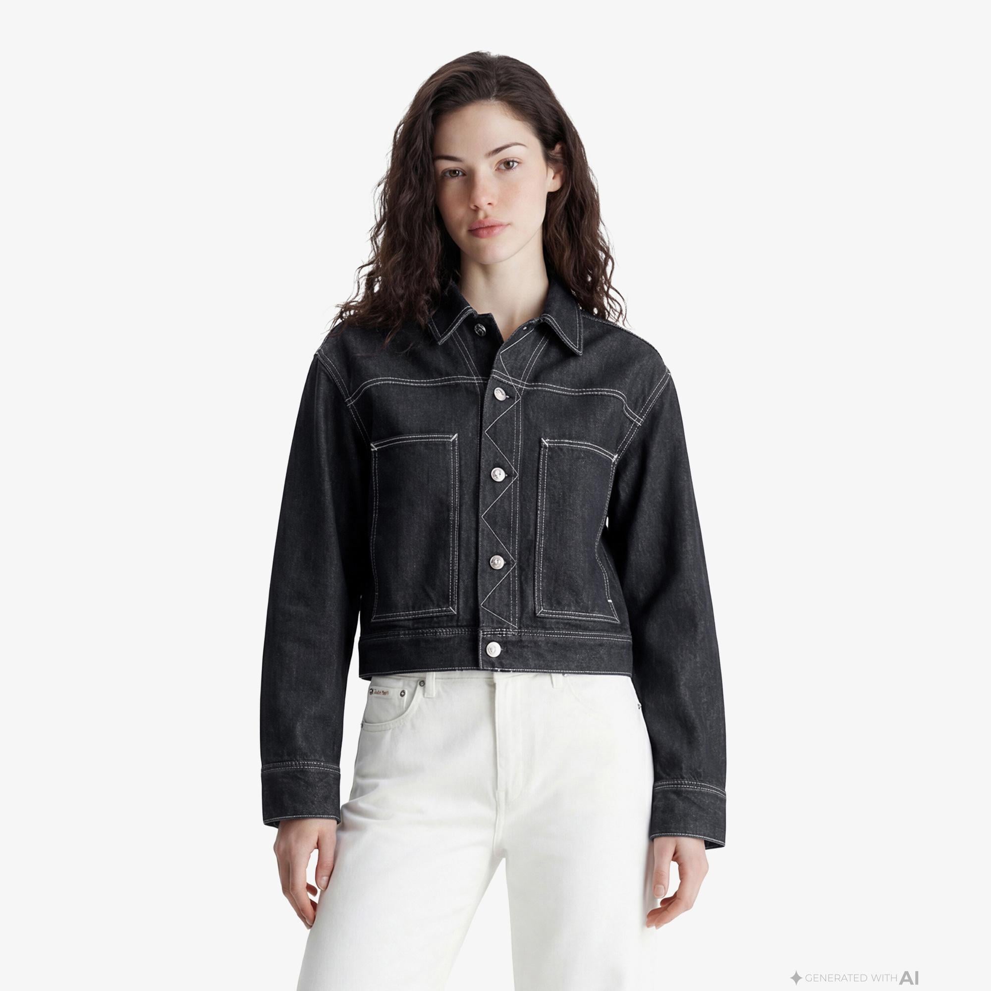 Calvin Klein Workwear Rinse Kadın Mavi Ceket