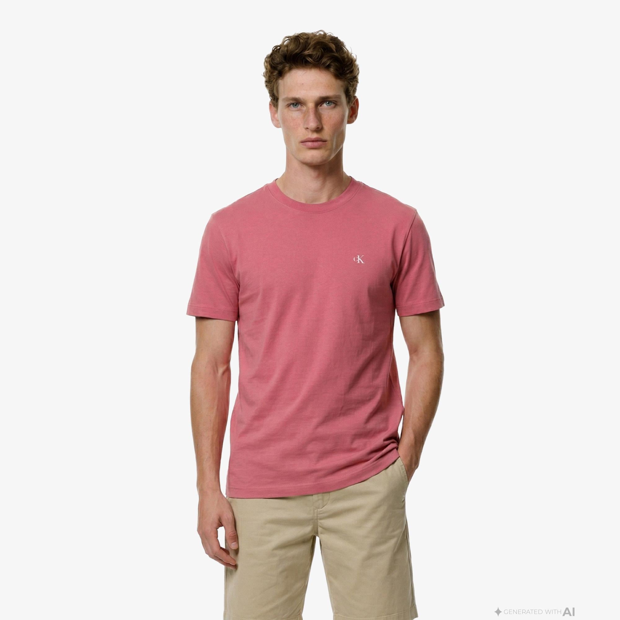 Calvin Klein Easy Monogram Erkek Kırmızı T-Shirt
