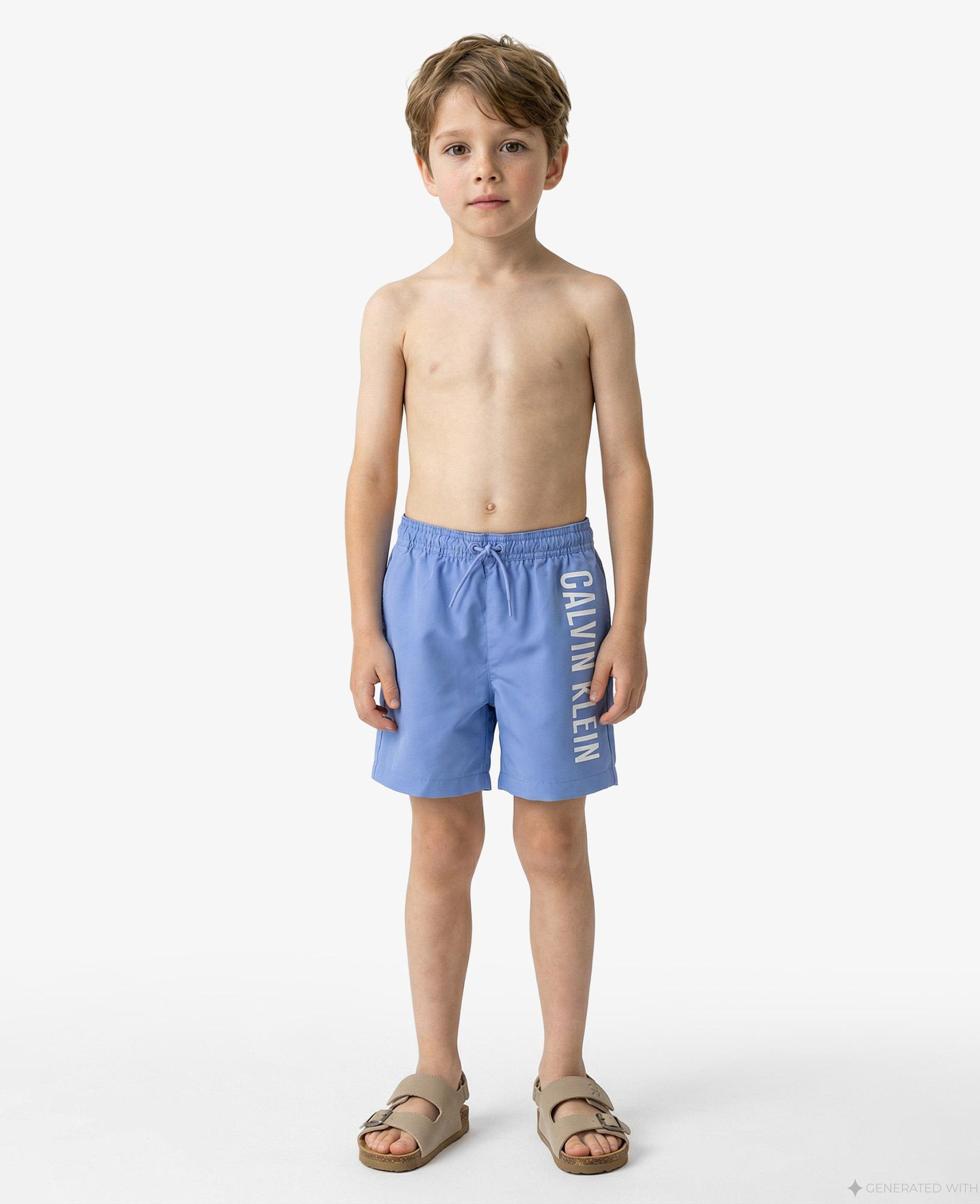 Calvin Klein Medium Drawstring Çocuk Mavi Deniz Şortu