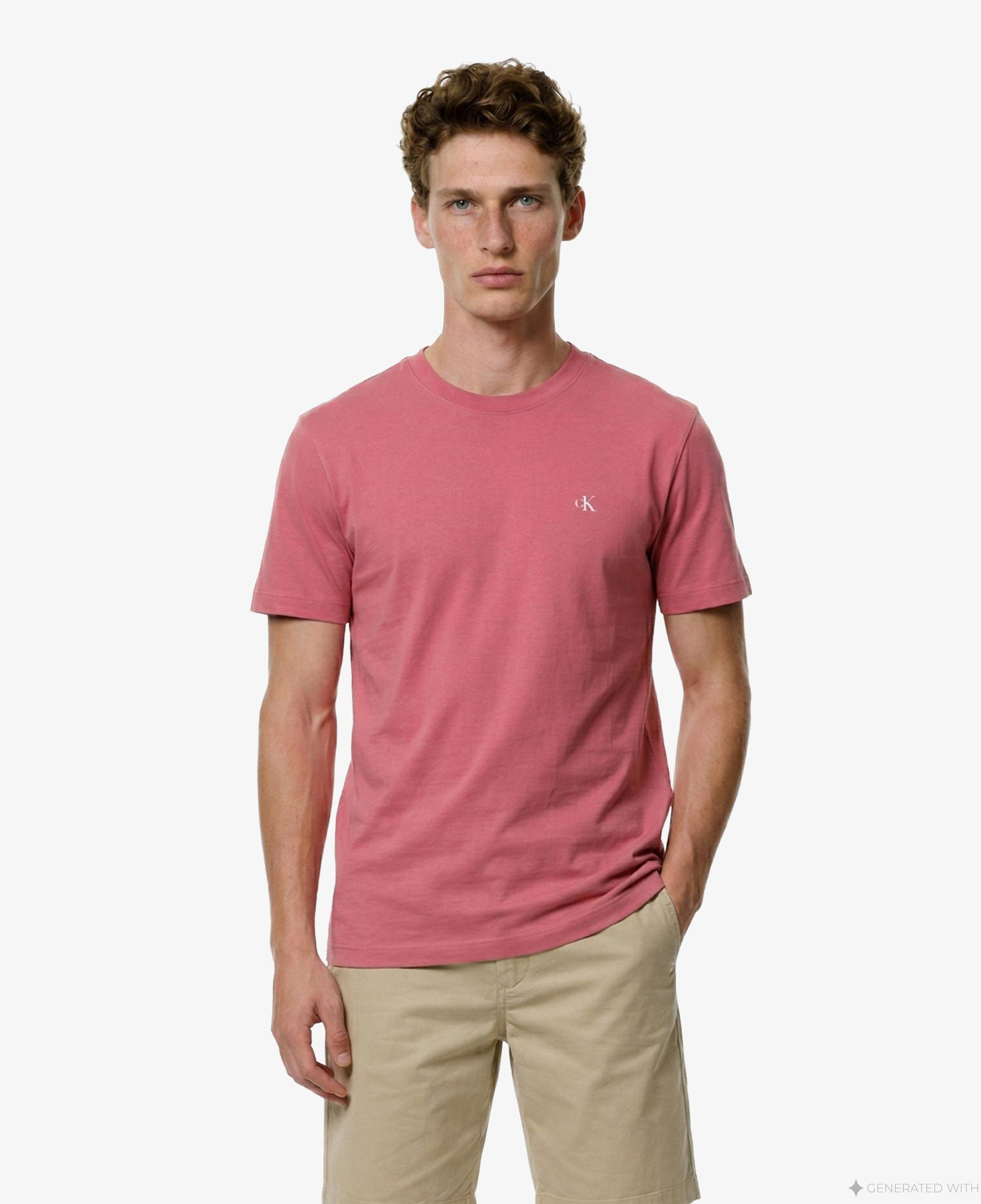 Calvin Klein Easy Monogram Erkek Kırmızı T-Shirt