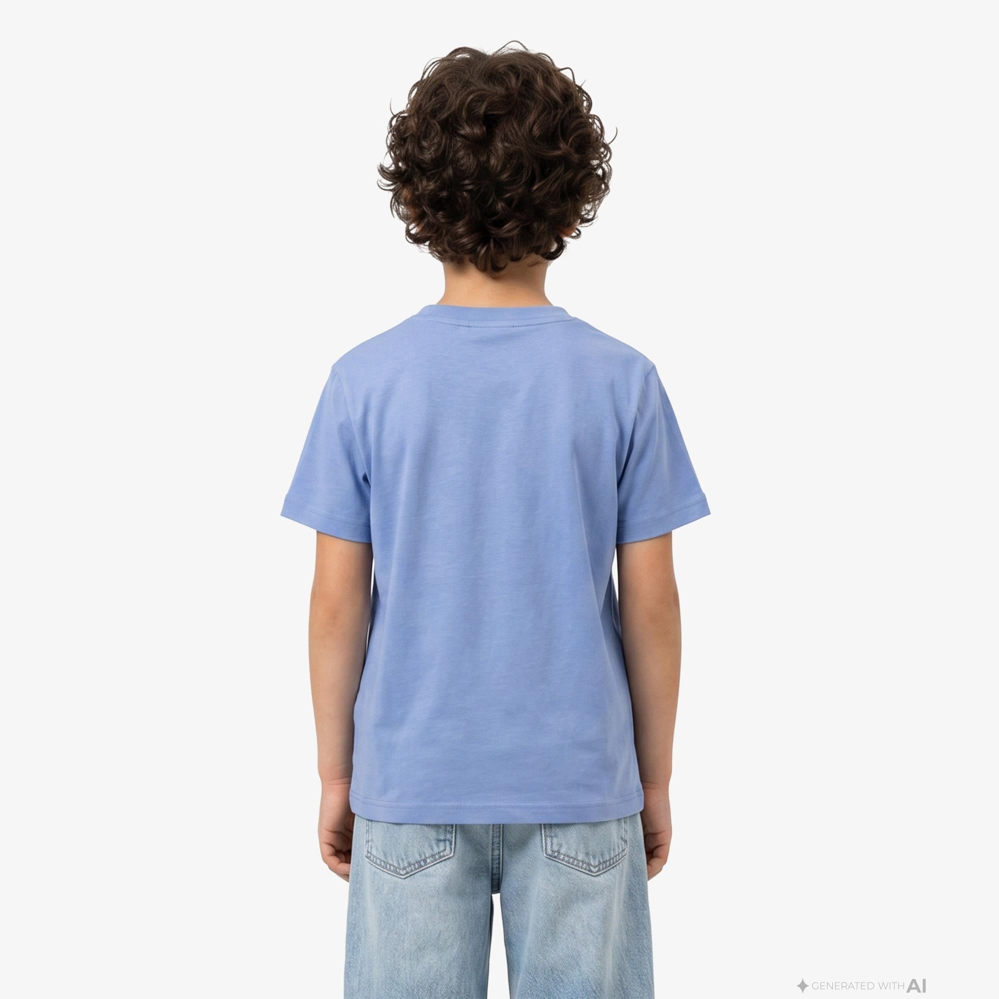 Calvin Klein Chest Logo Çocuk Mavi T-Shirt
