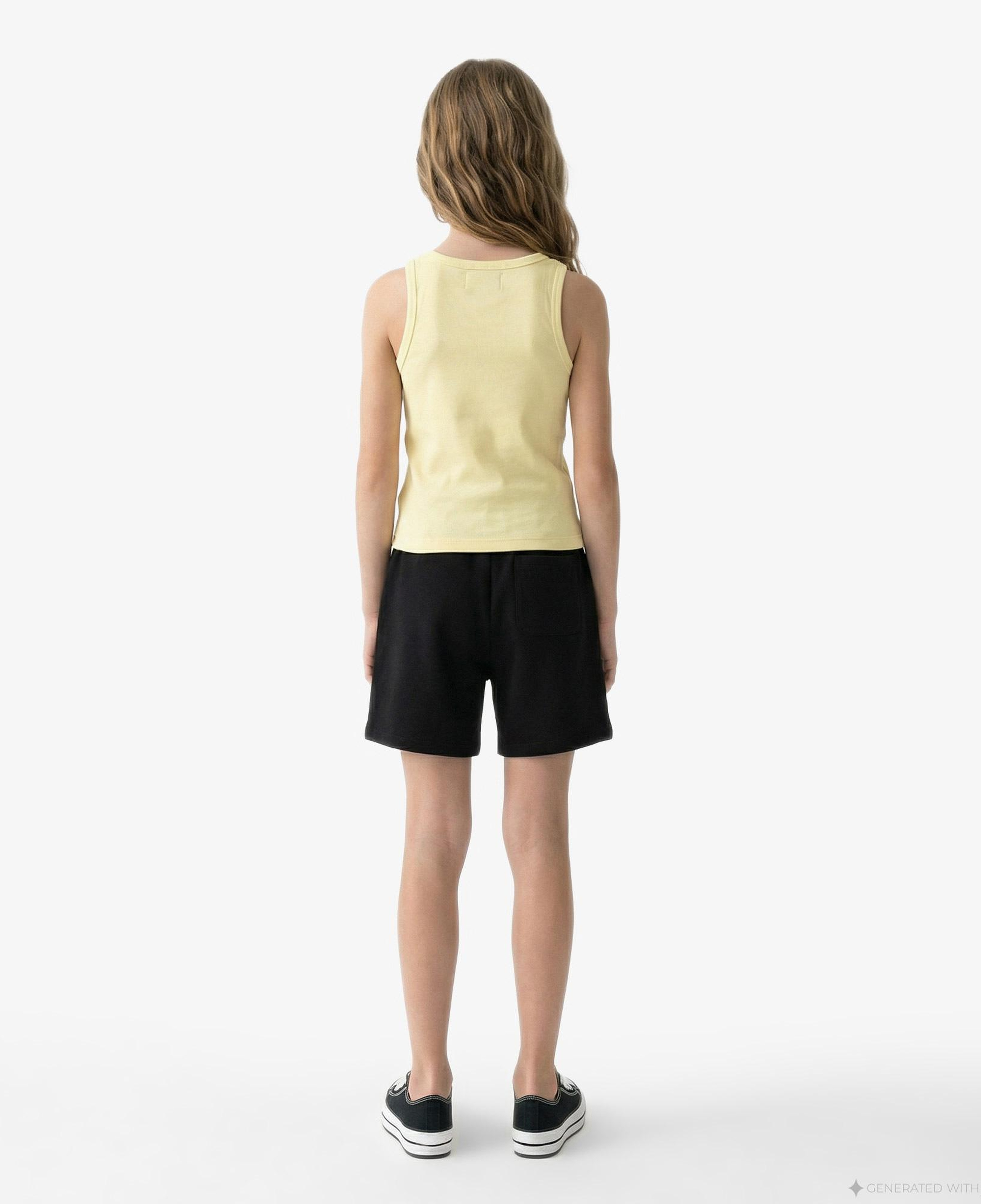 Calvin Klein Logo Çocuk Sarı Kolsuz T-Shirt