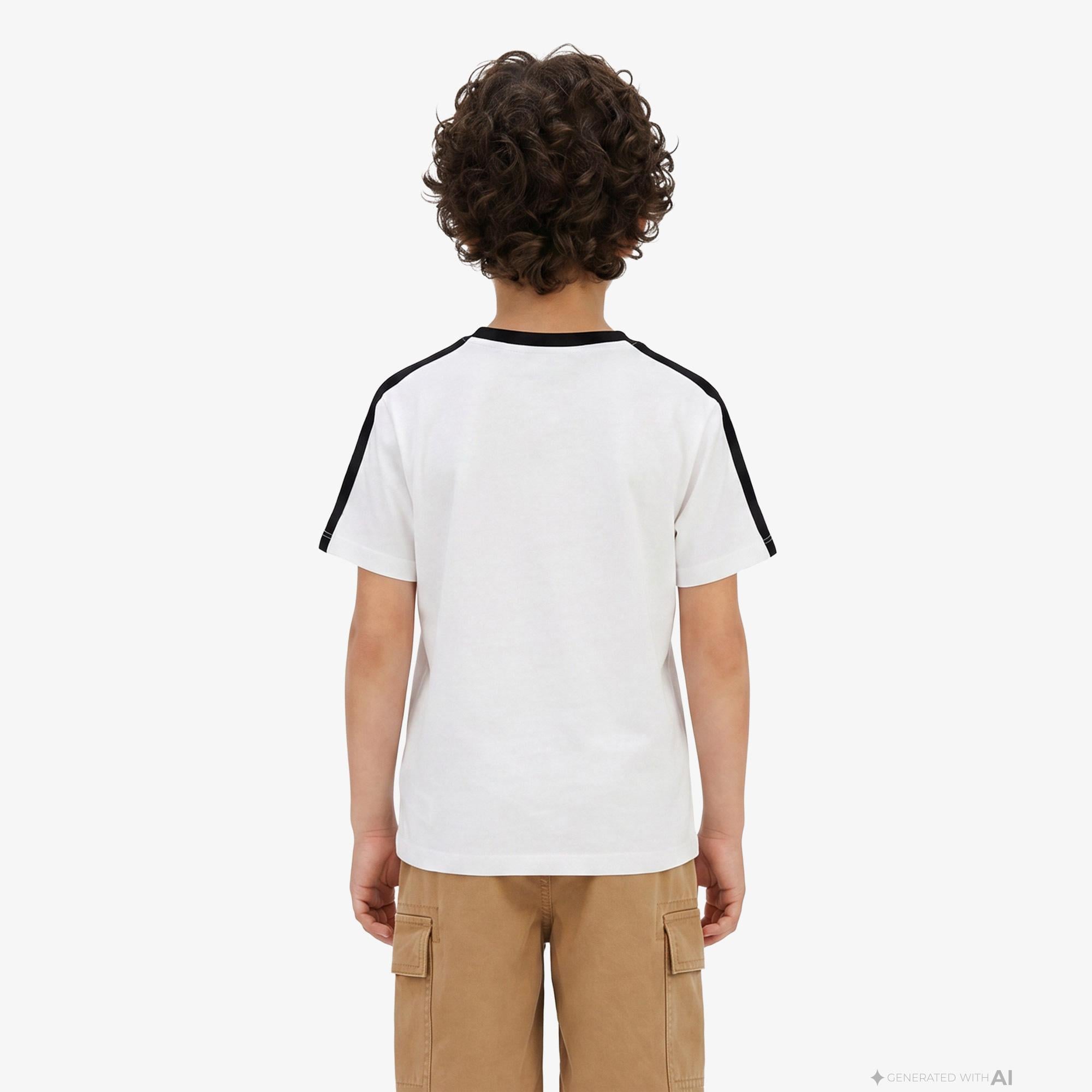 Calvin Klein Taping Çocuk Beyaz T-Shirt