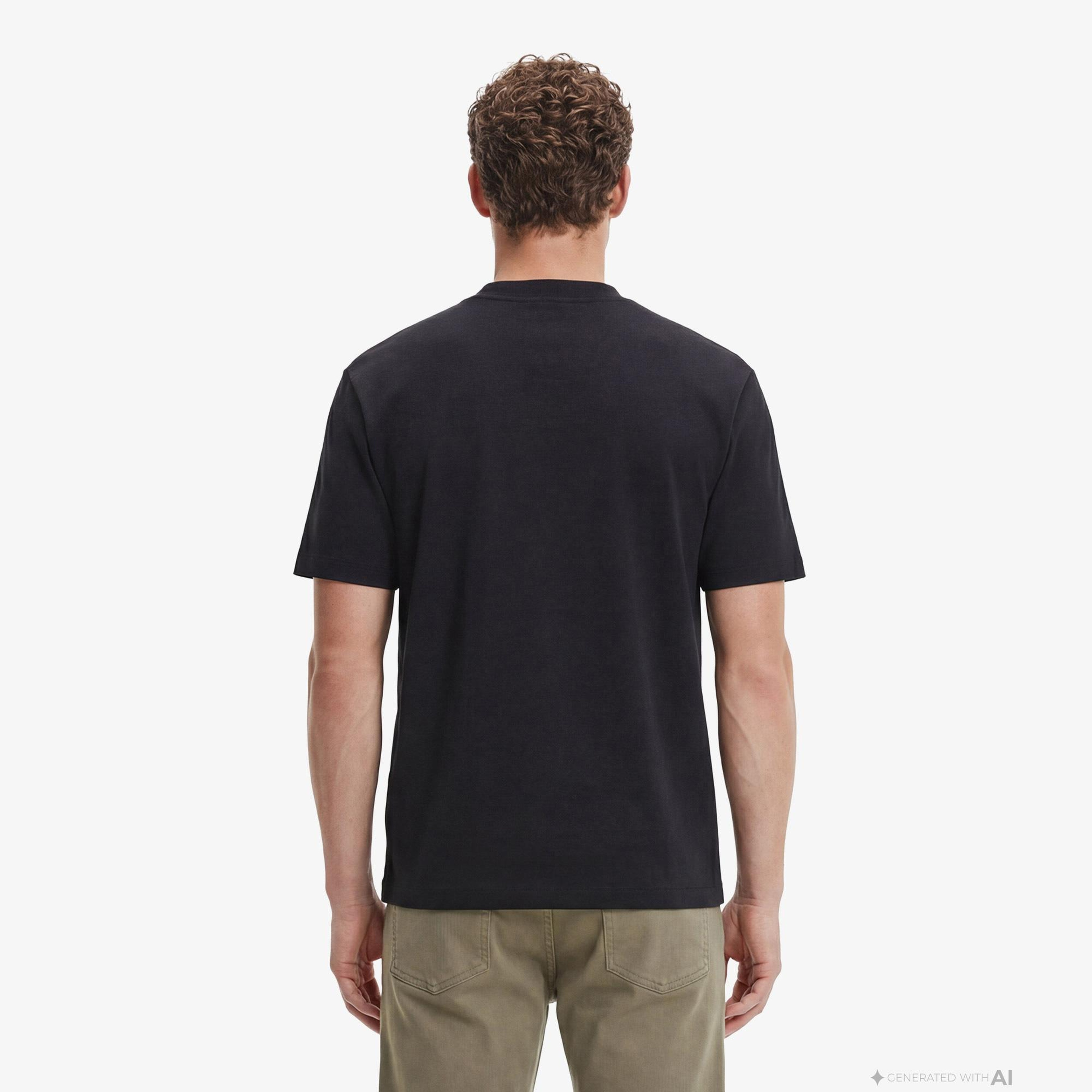 Calvin Klein Relaxed Standard Logo Crewnk Erkek Siyah T-Shirt