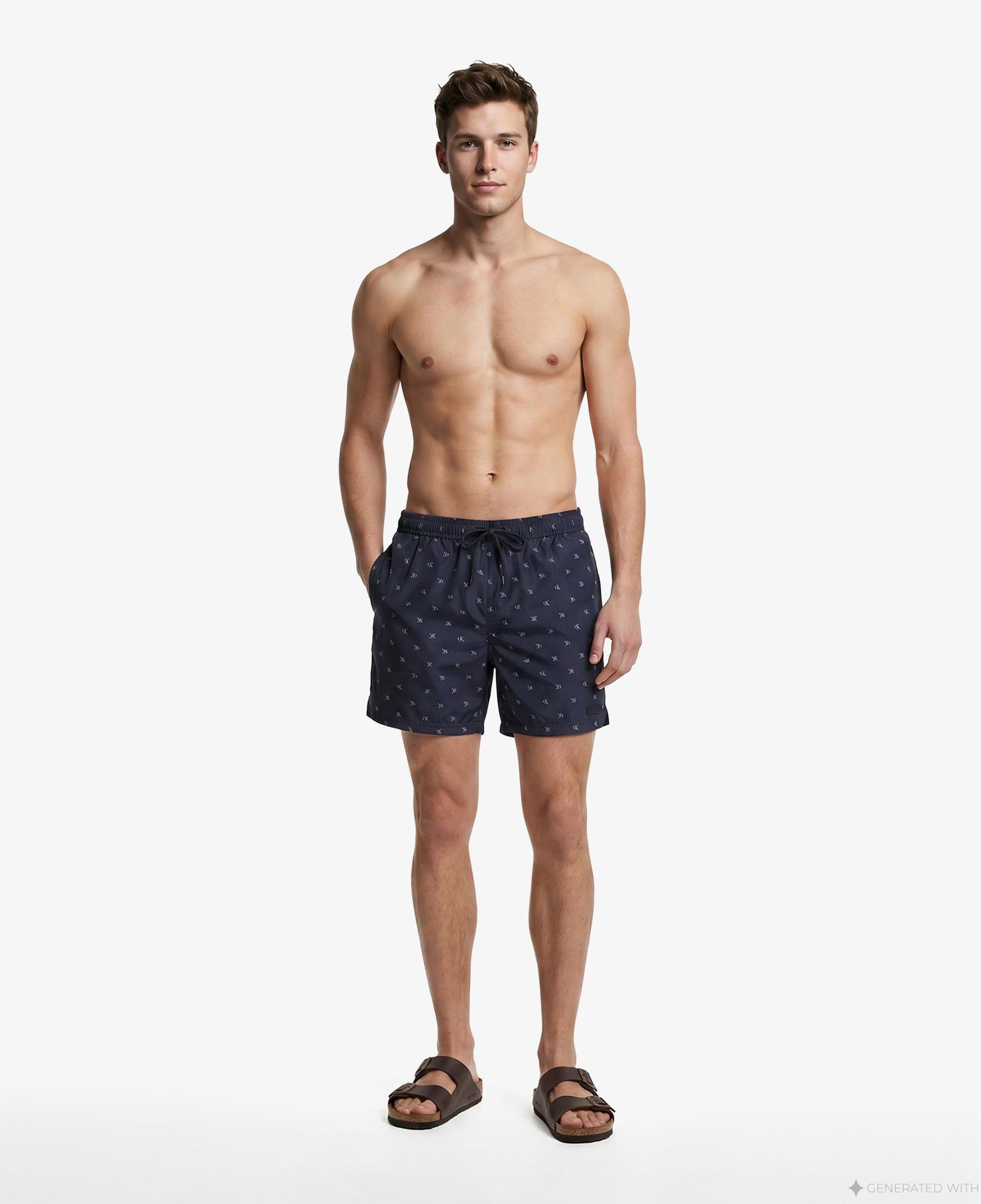 Calvin Klein Short Drawstring Covered Erkek Mavi Deniz Şortu