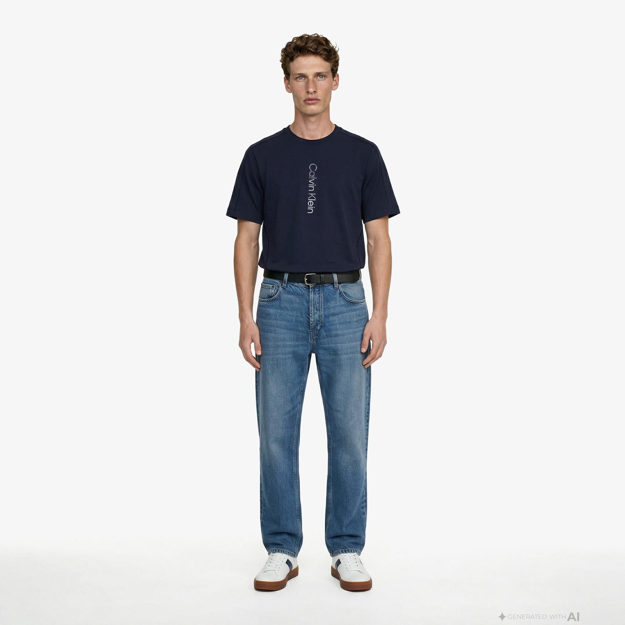 Calvin Klein Graphic Erkek Mavi T-Shirt