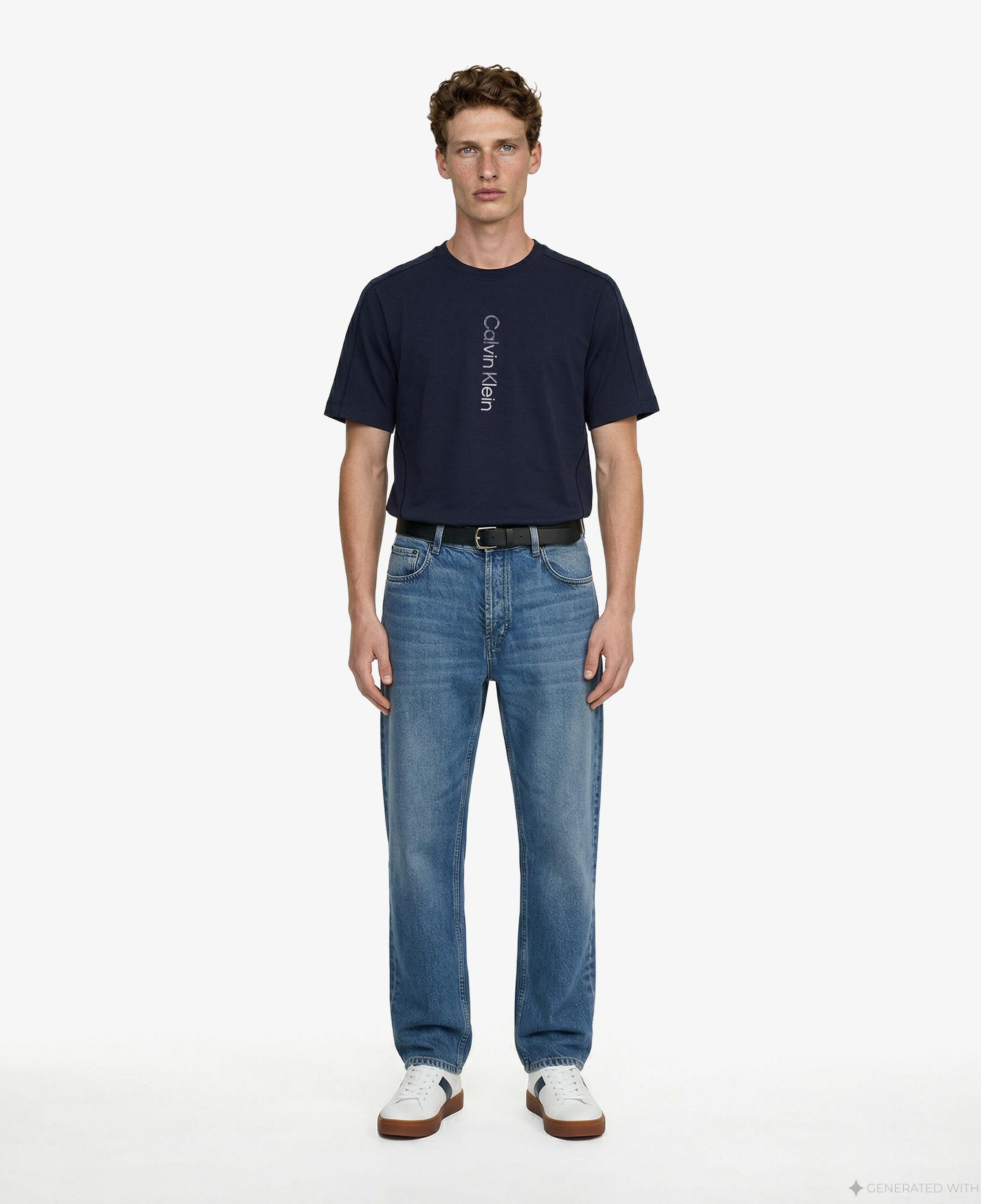 Calvin Klein Graphic Erkek Mavi T-Shirt