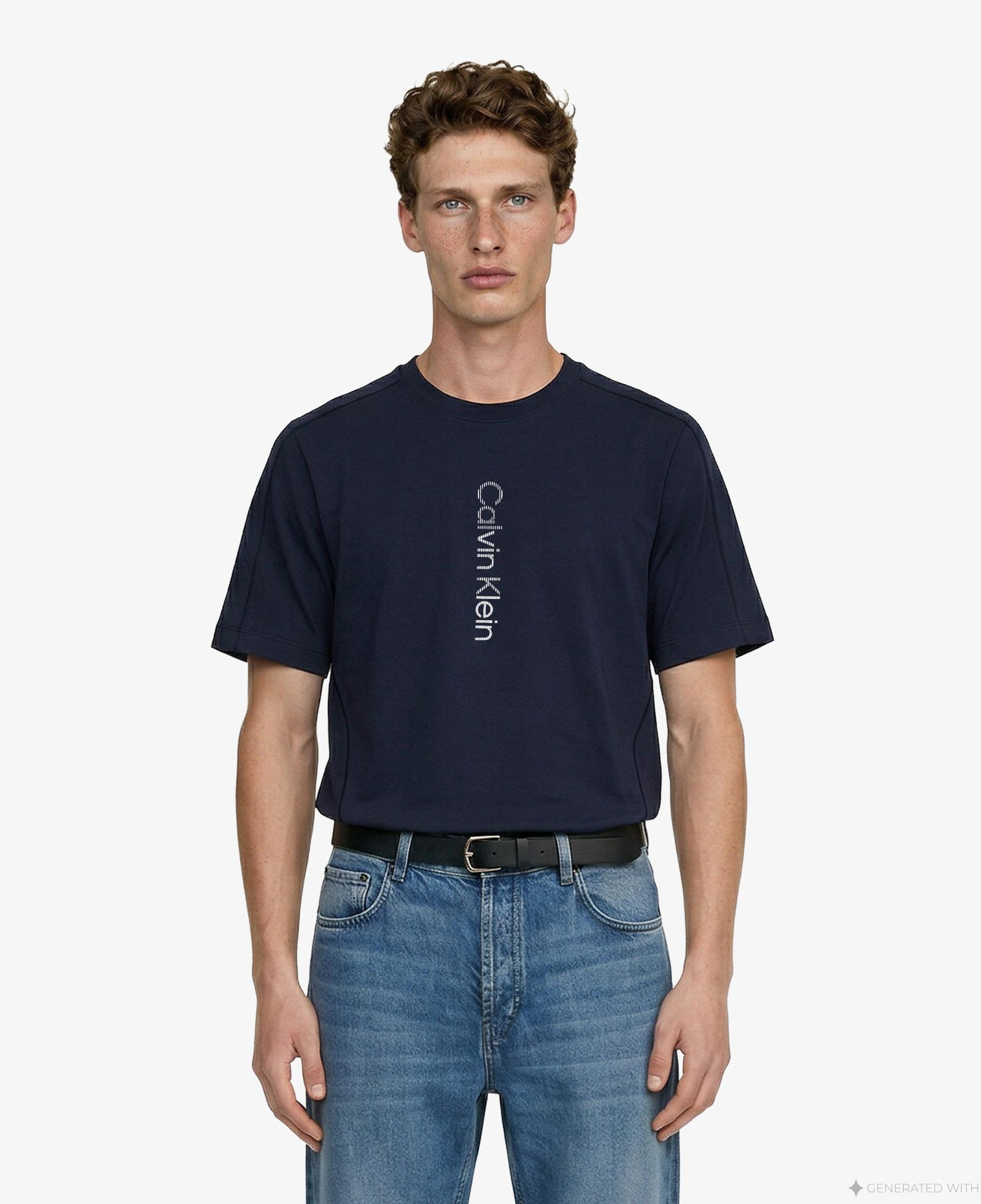 Calvin Klein Graphic Erkek Mavi T-Shirt