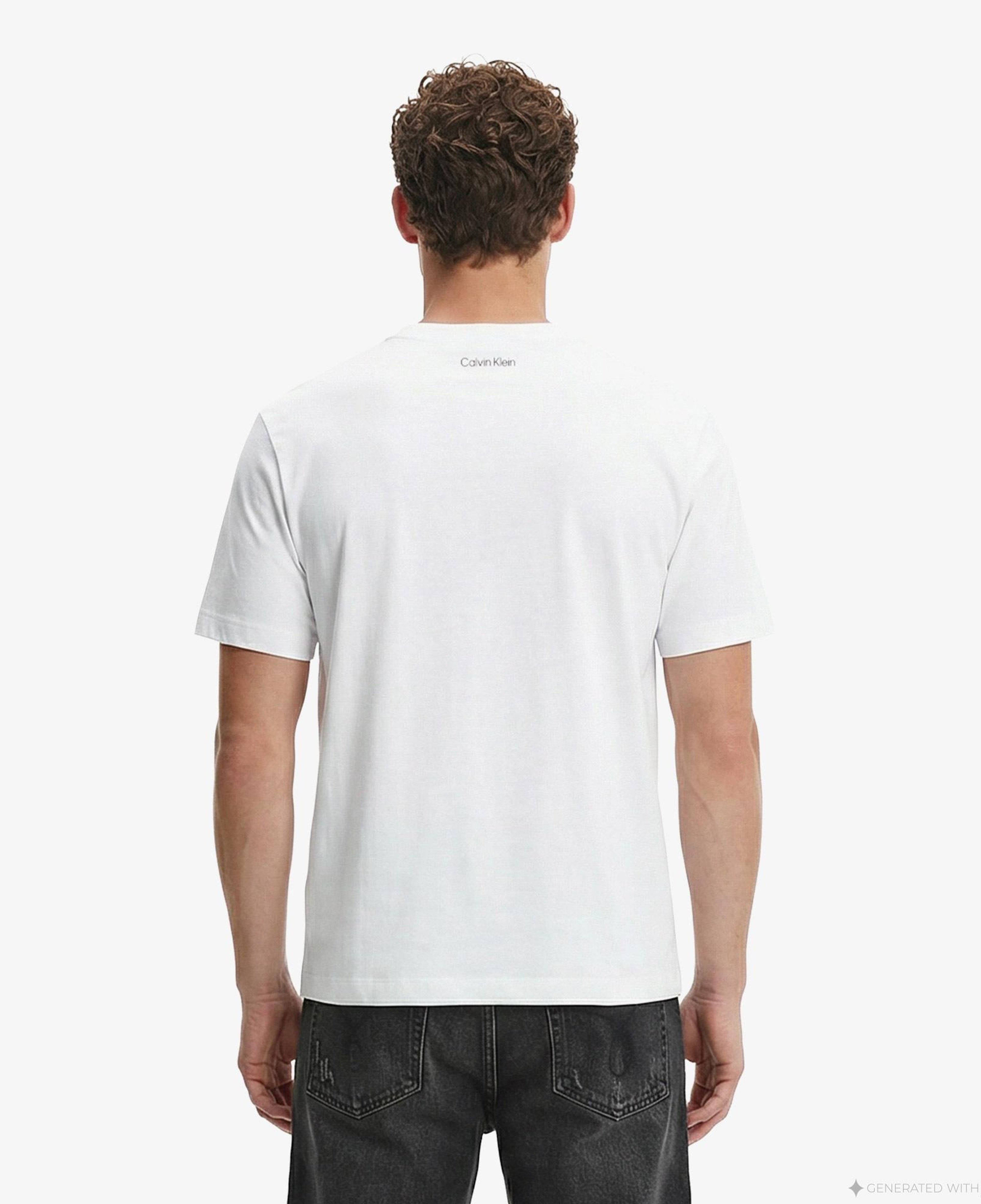 Calvin Klein 16S March Graphic Seasonal Erkek Beyaz T-Shirt