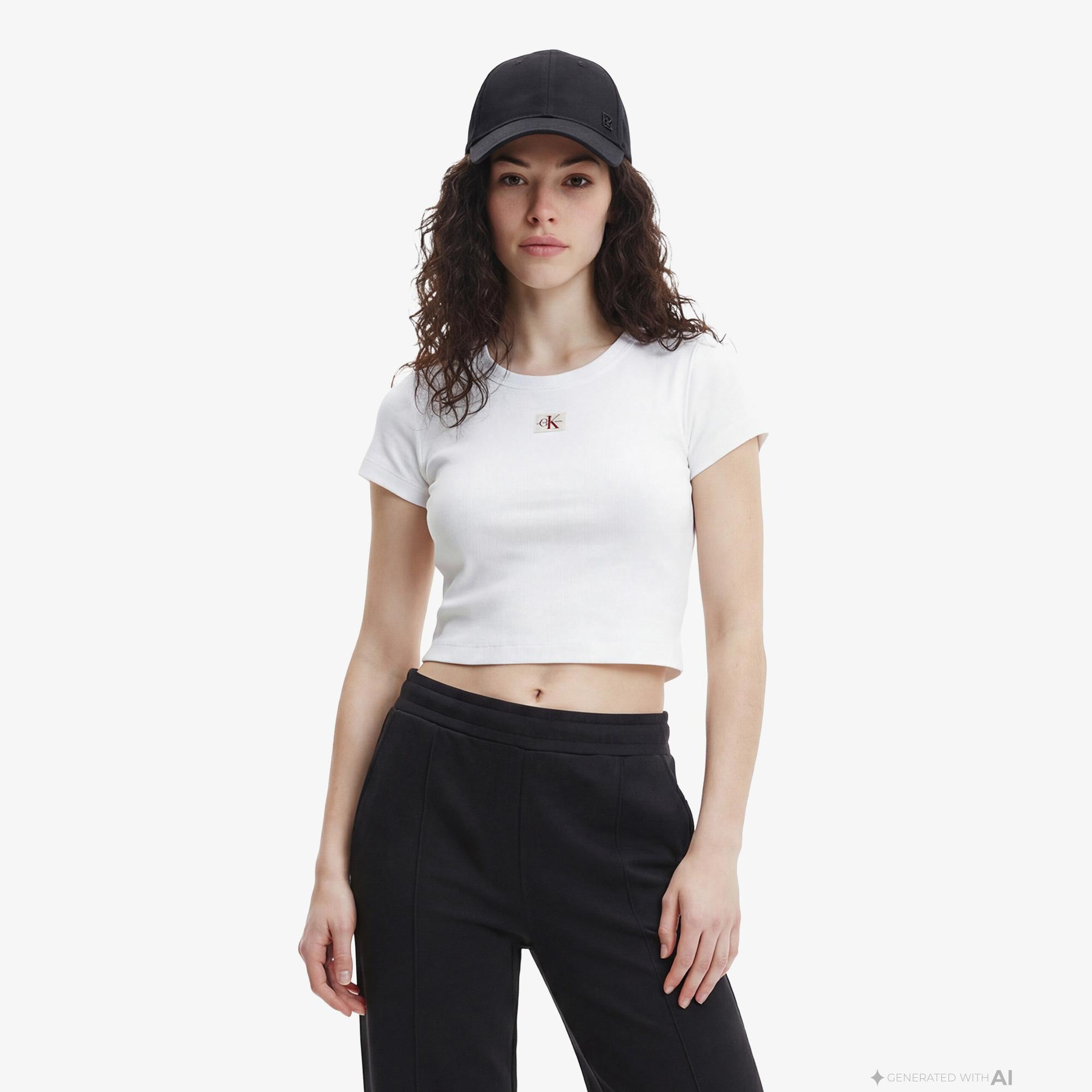 Calvin Klein Archieve Logo French Terry Kadın Siyah Eşofman Altı