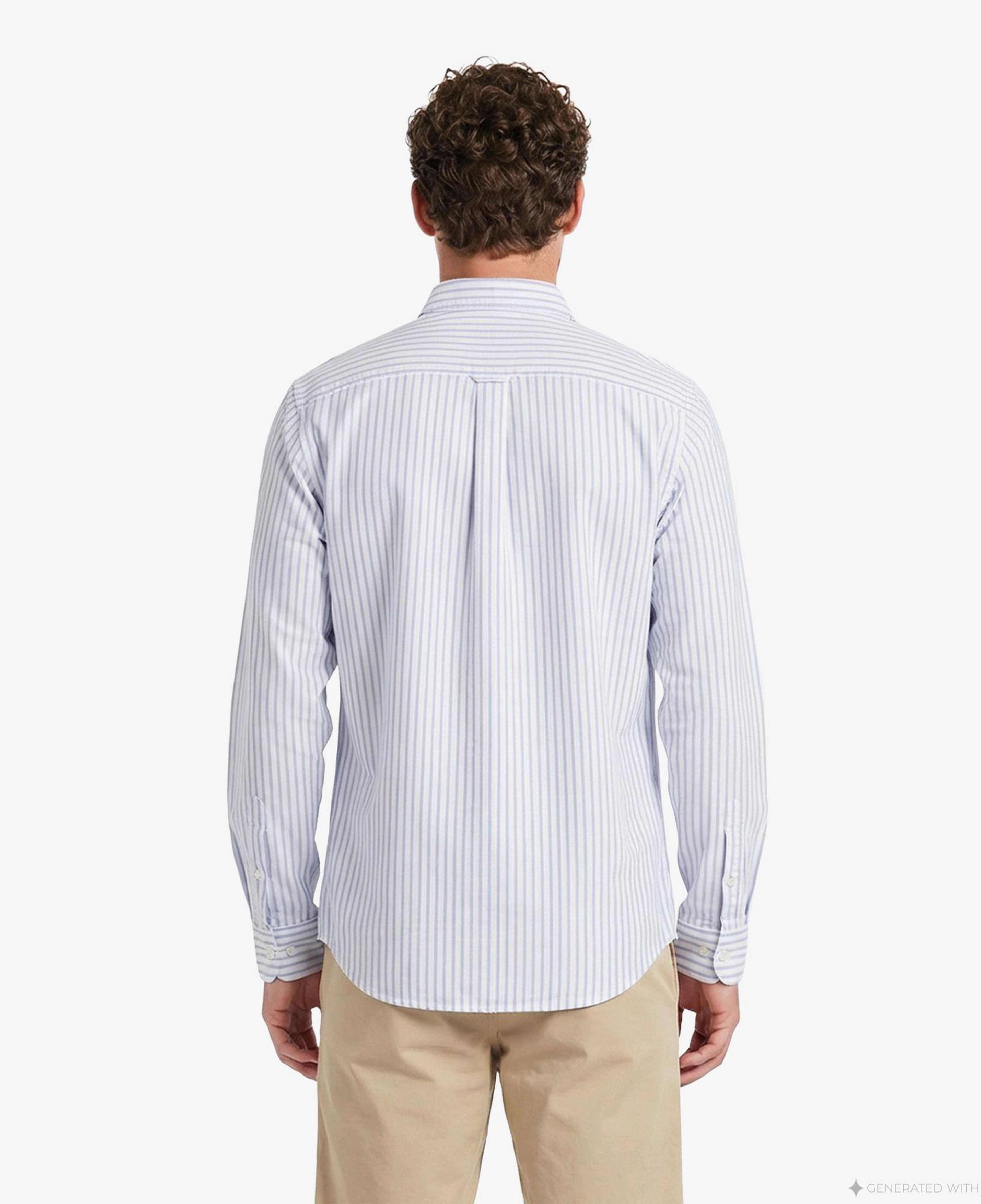 Calvin Klein Stripe Oxford Classic Erkek Mavi Gömlek