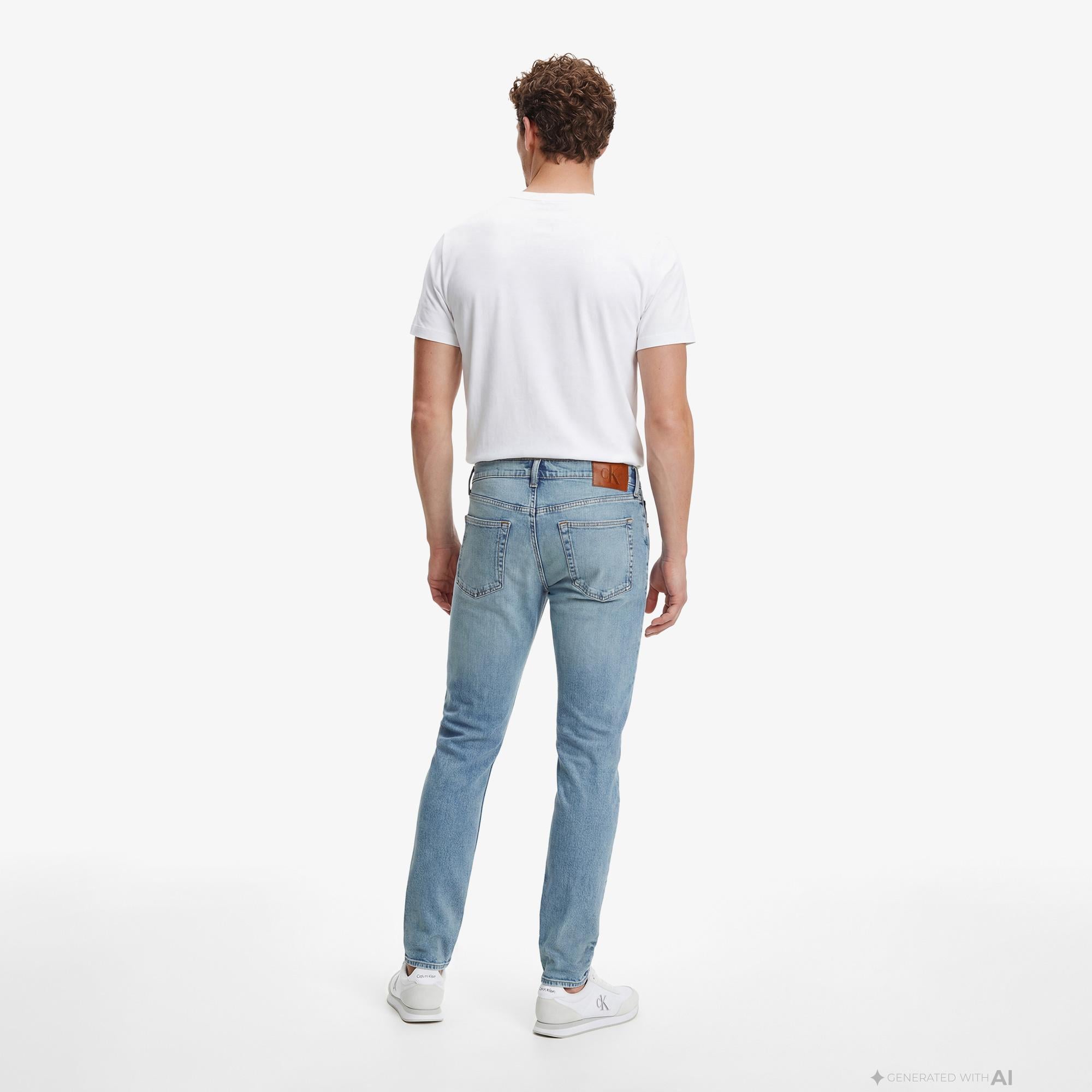 Calvin Klein Slim Taper Dispatcher Erkek Mavi Jean