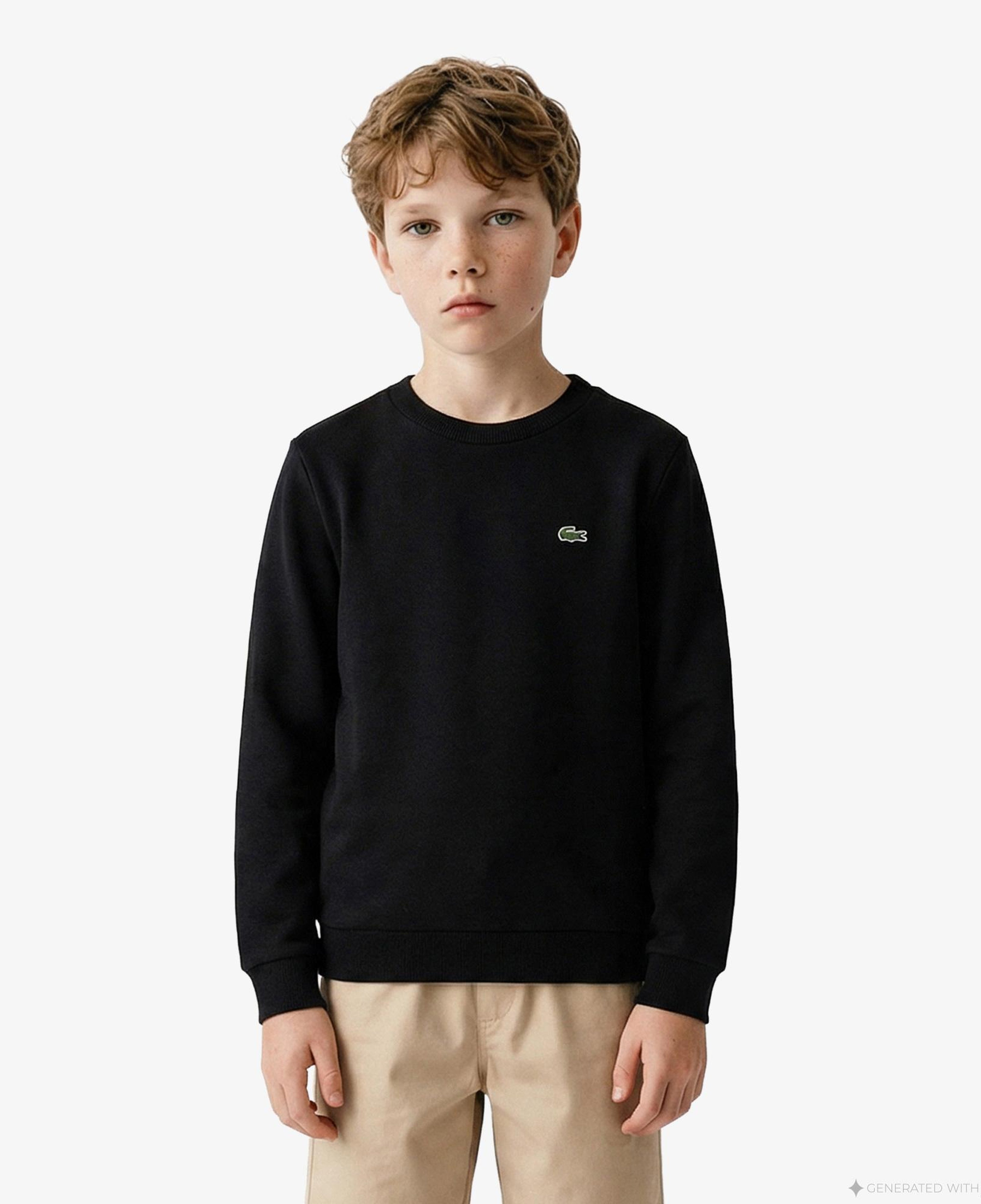 Çocuk Bisiklet Yaka Siyah Sweatshirt