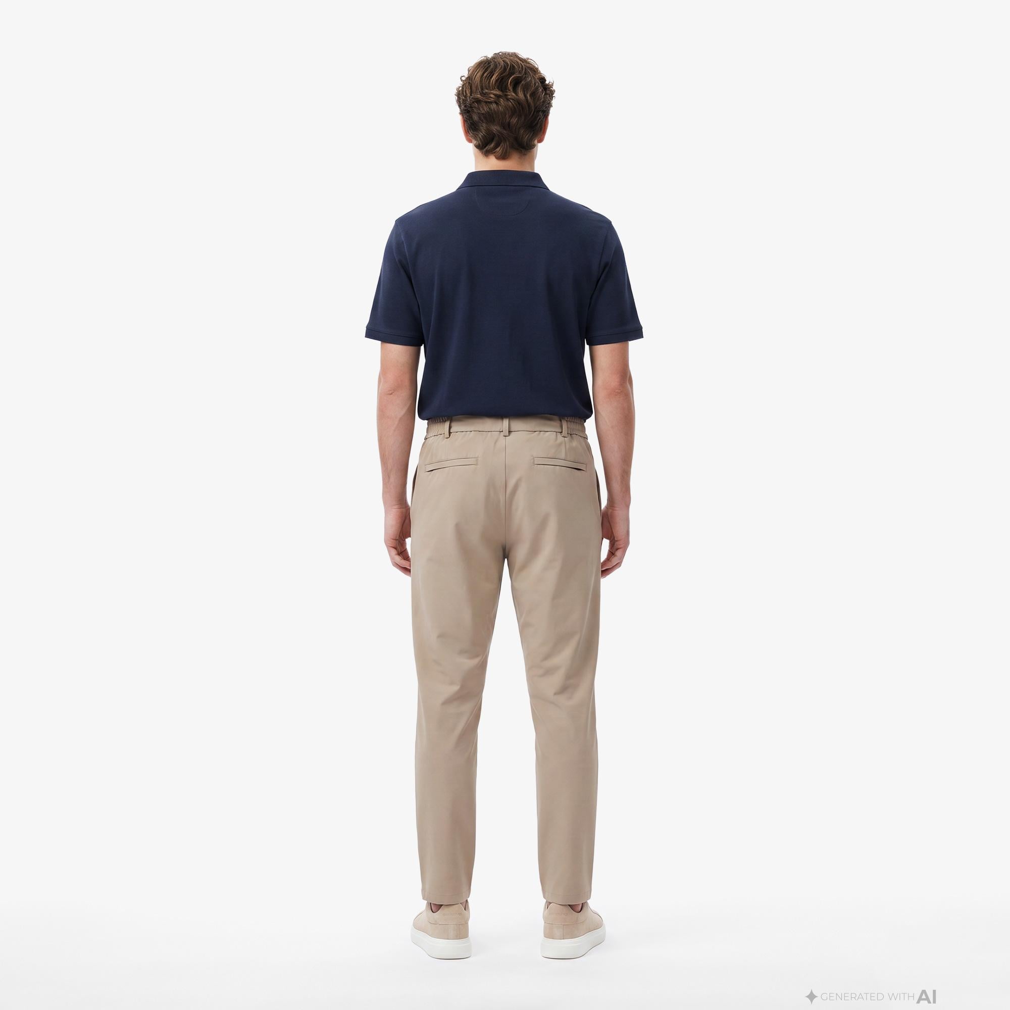 Nautica Erkek Bej Slim Fit Su İtici Pantolon