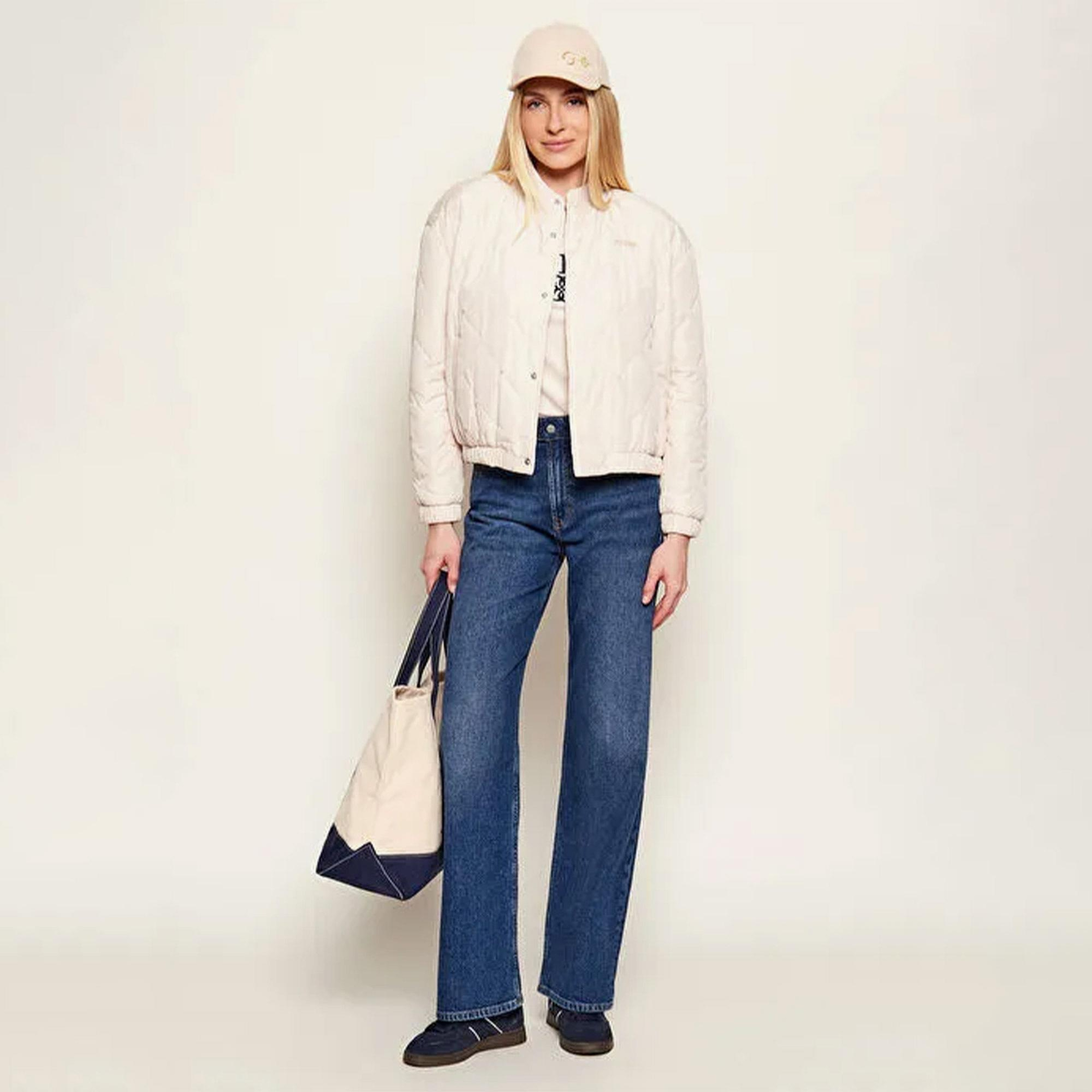 Guess Cecilia Aktif Kadın Krem Rengi Mont