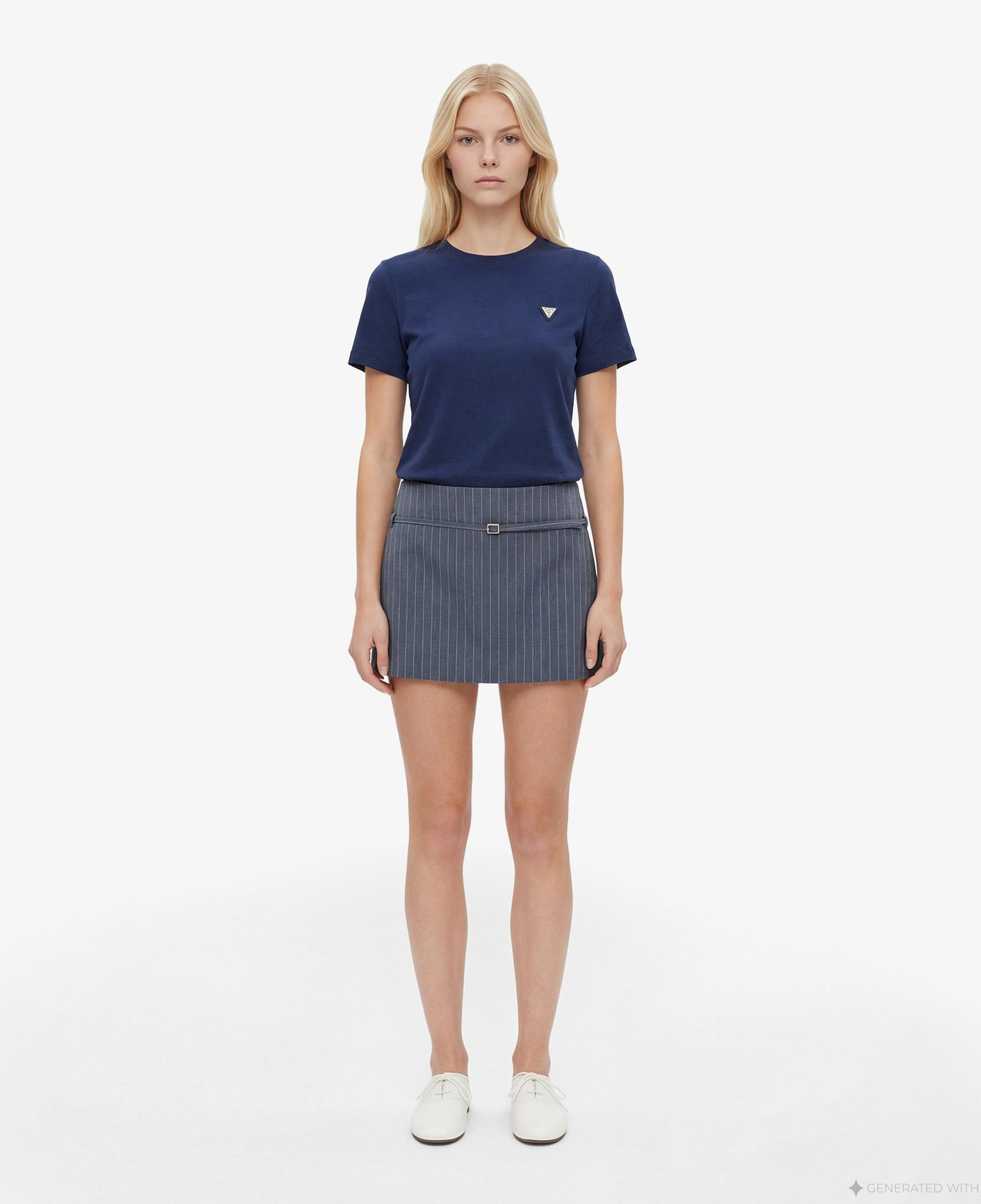 Guess Sonia Aktif Modal Karışımlı Slim Fit Kadın Mavi T-Shirt
