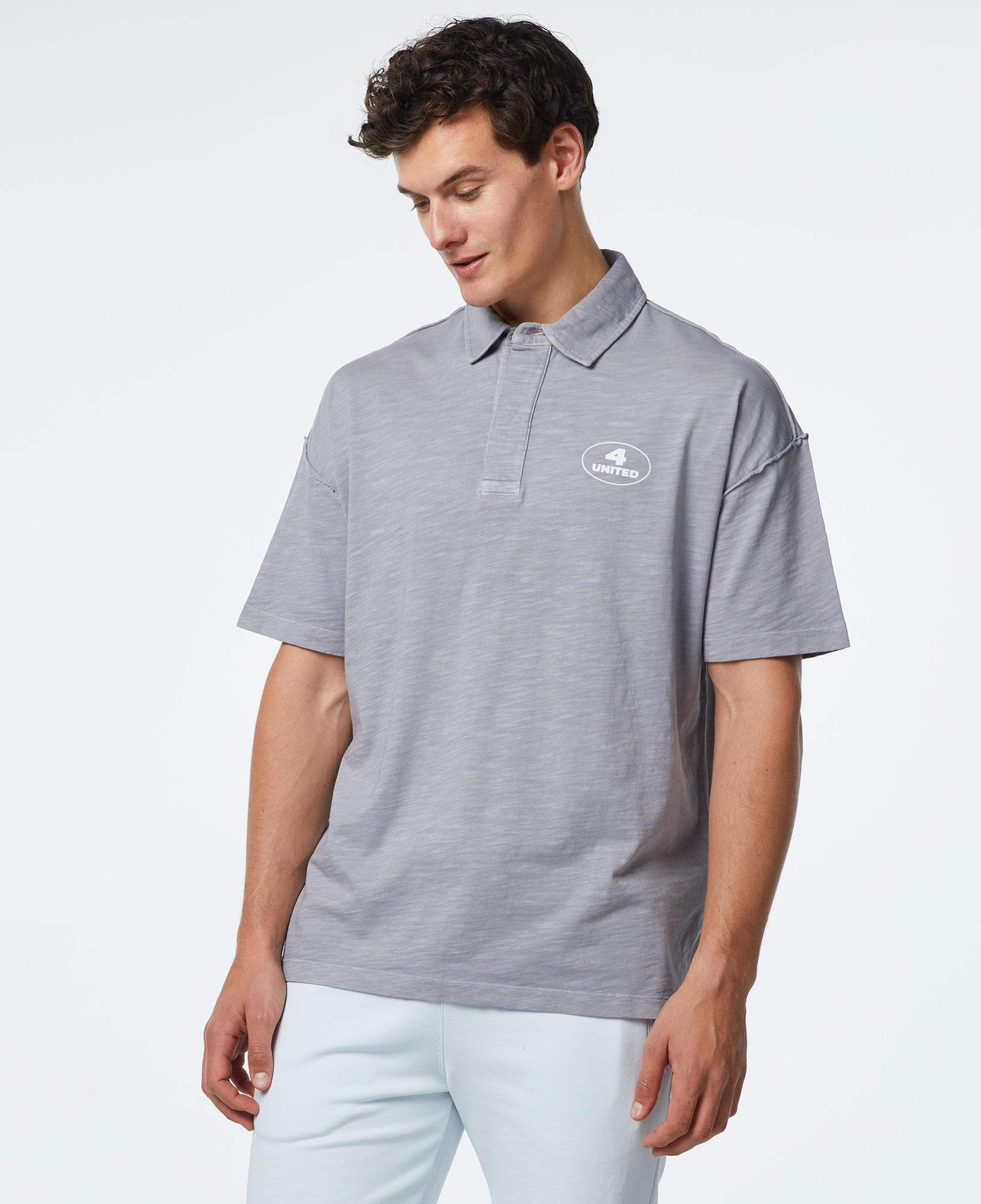 UNITED4 Classic Erkek Gri Polo