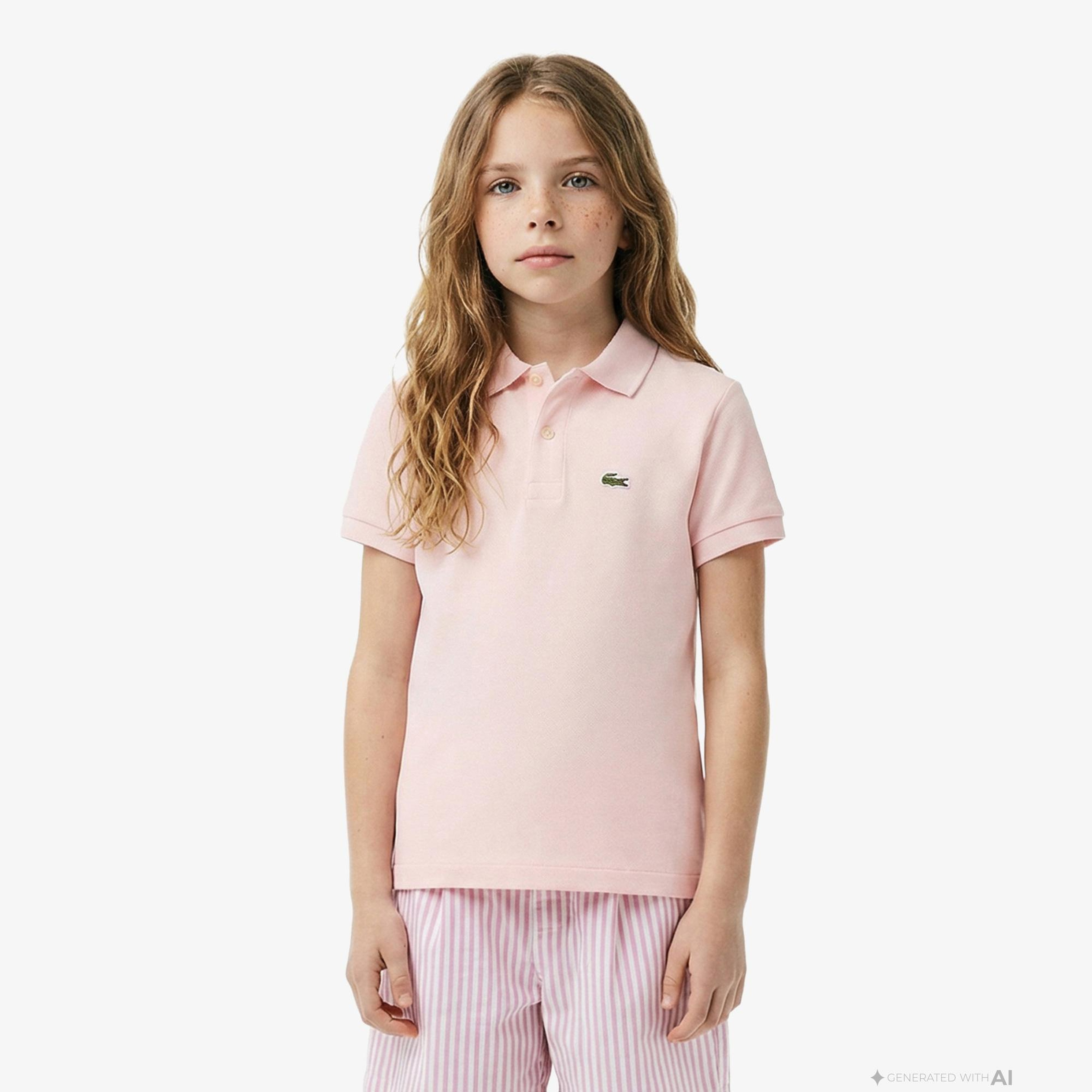 Lacoste Çocuk Regular Fit Açık Pembe Polo