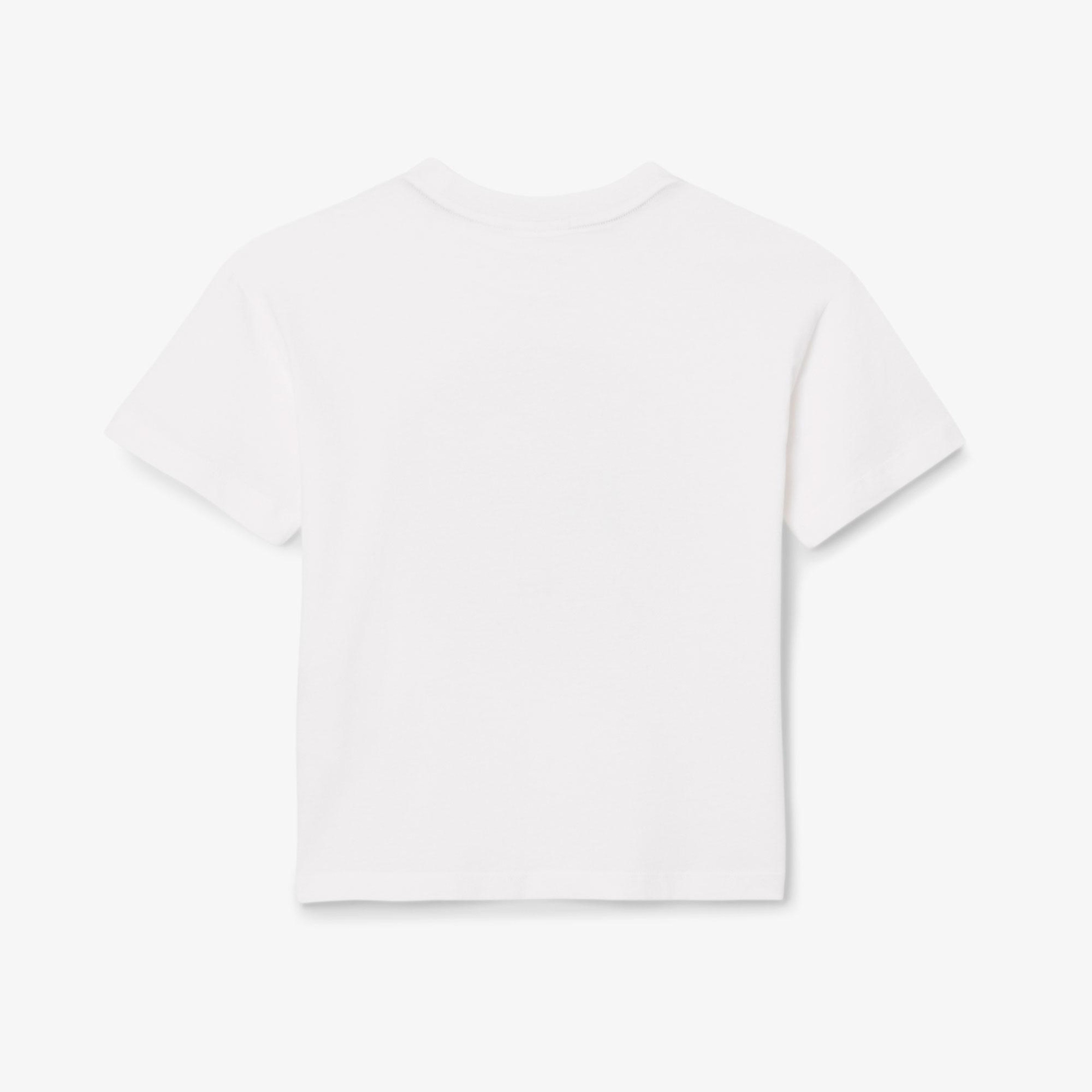 Çocuk Bisiklet Yaka Baskılı Beyaz T-Shirt