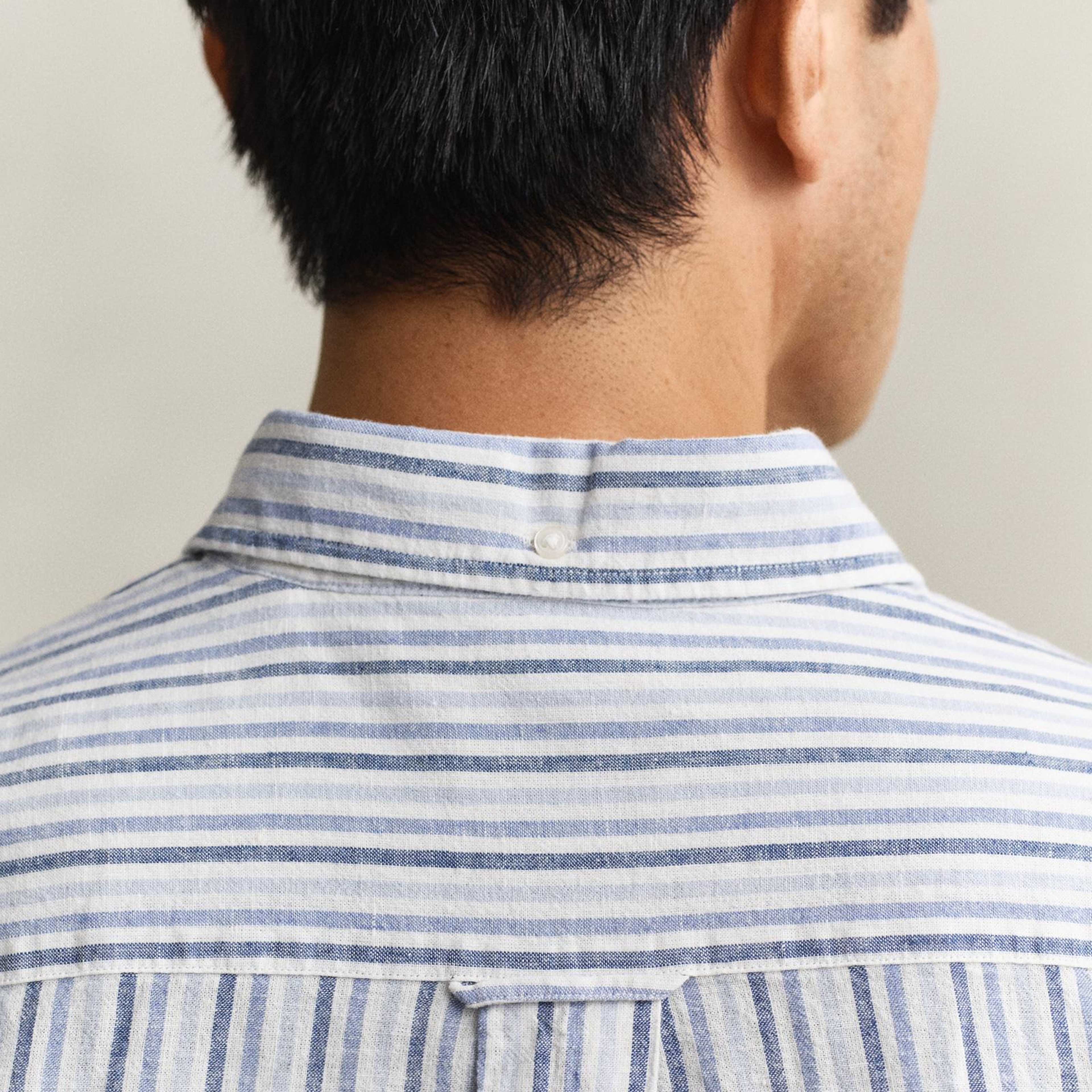 GANT Erkek Mavi Regular Fit Çizgili Gömlek