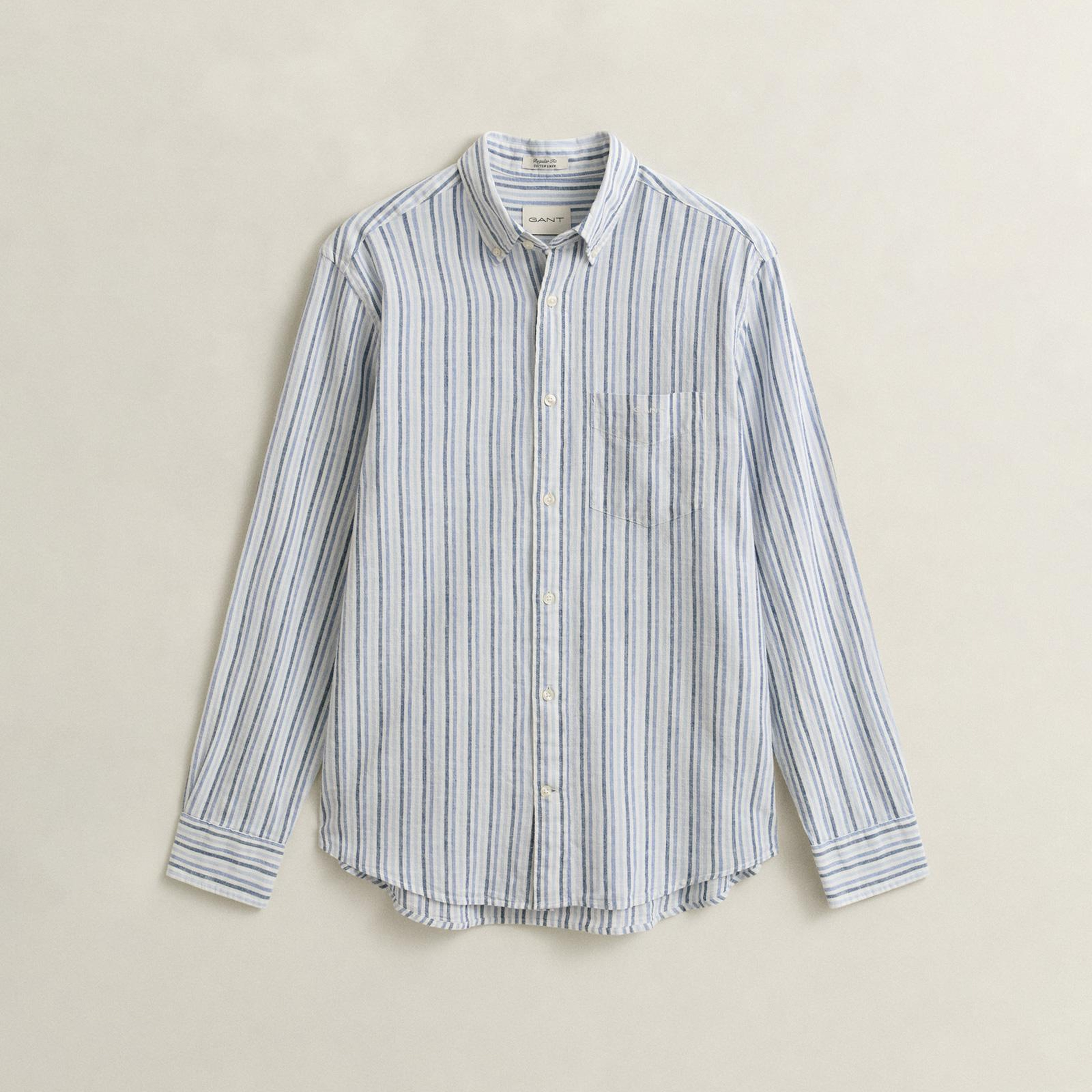 GANT Erkek Mavi Regular Fit Çizgili Gömlek