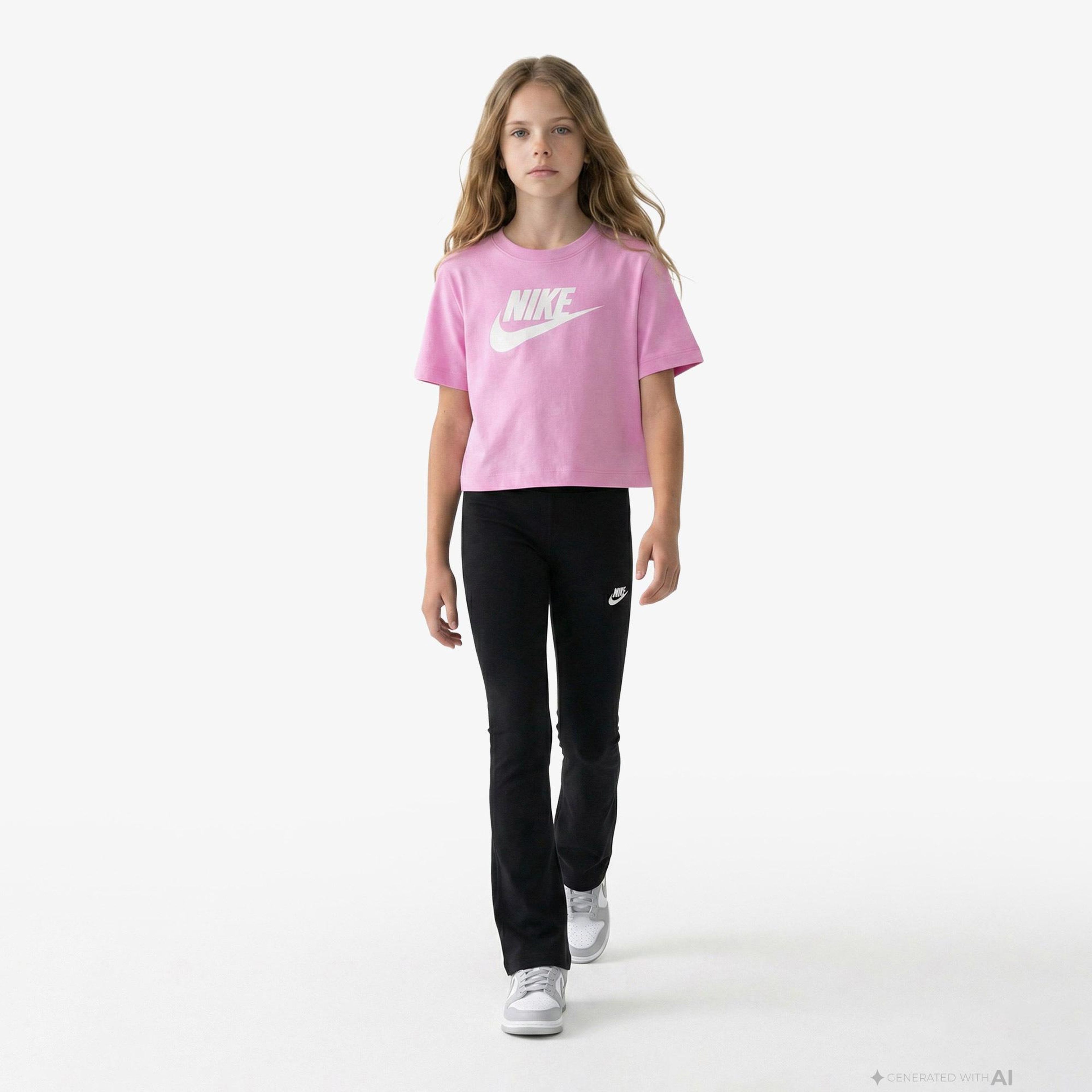 Nike Sportswear Futura Çocuk Pembe Crop T-Shirt