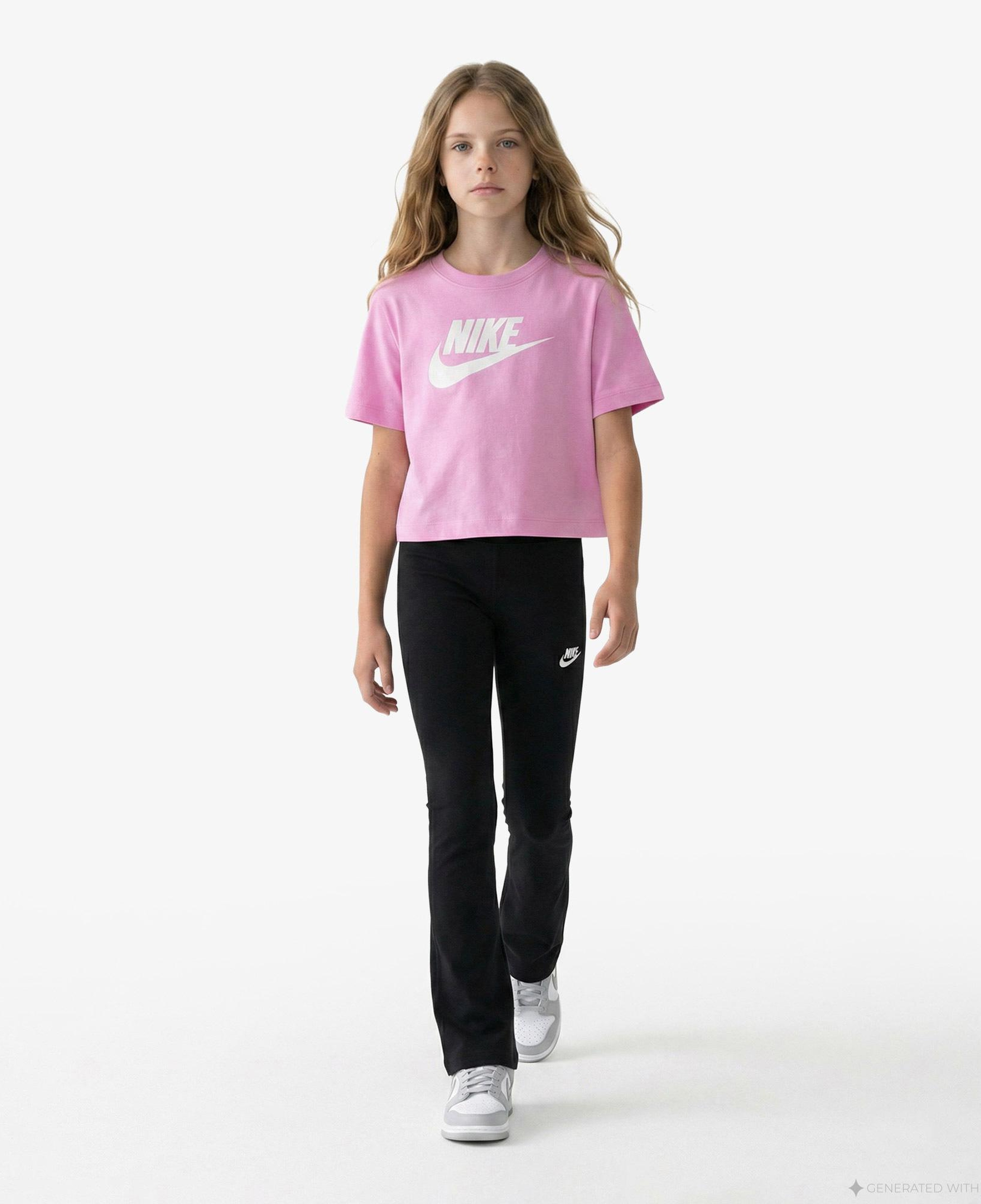 Nike Sportswear Futura Çocuk Pembe Crop T-Shirt